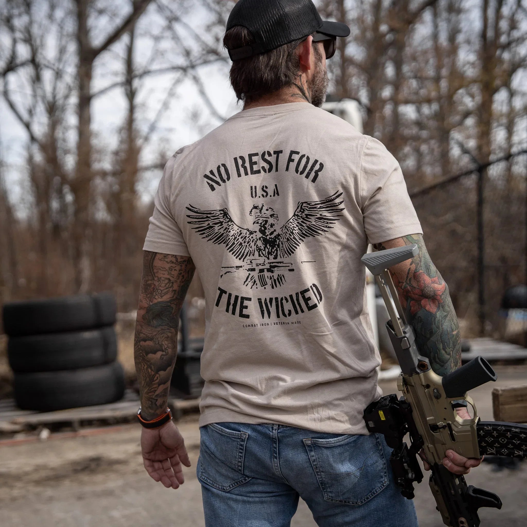 No Rest For The Wicked Men's T-Shirt - Combat Iron Apparel Co.