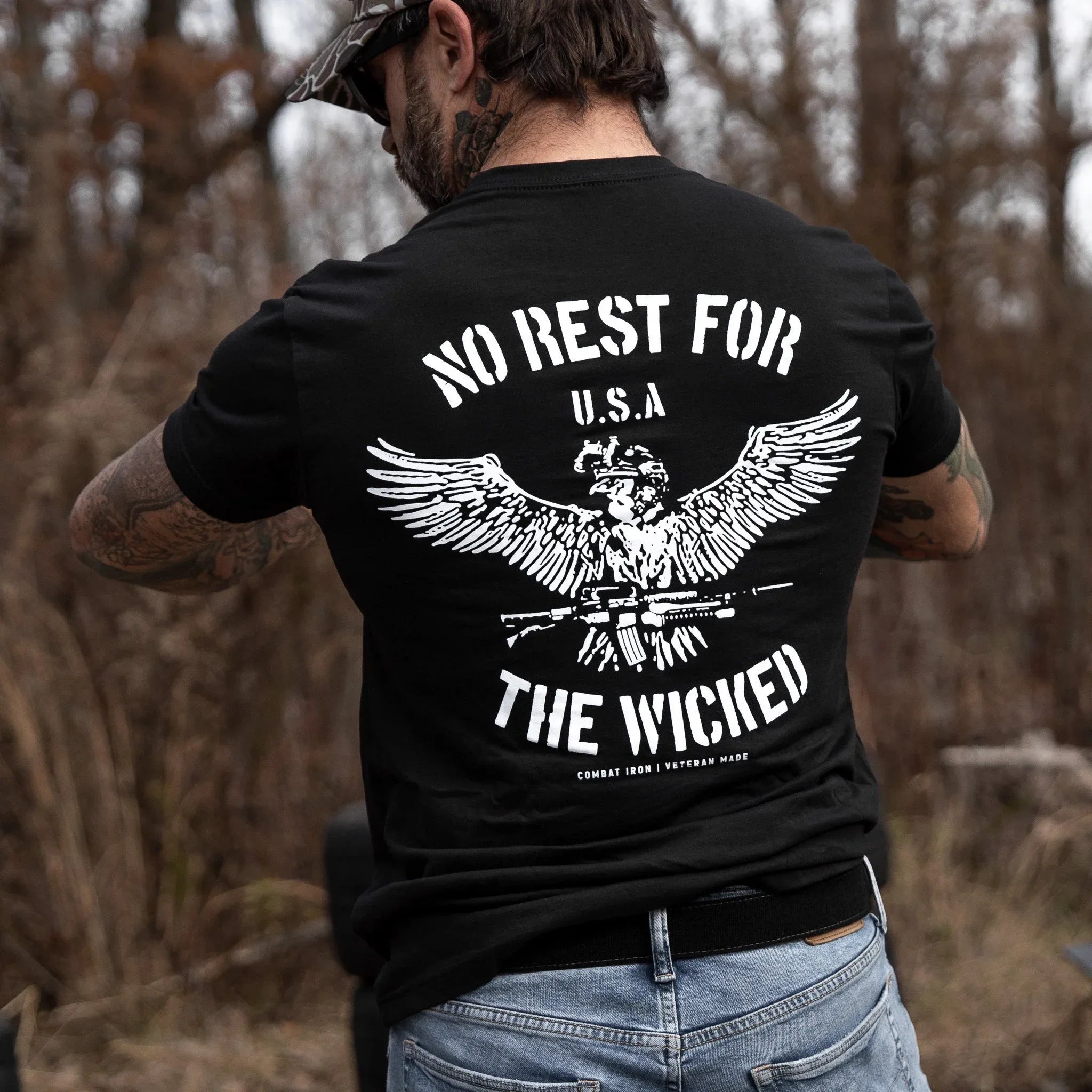 No Rest For The Wicked Men's T-Shirt - Combat Iron Apparel Co.
