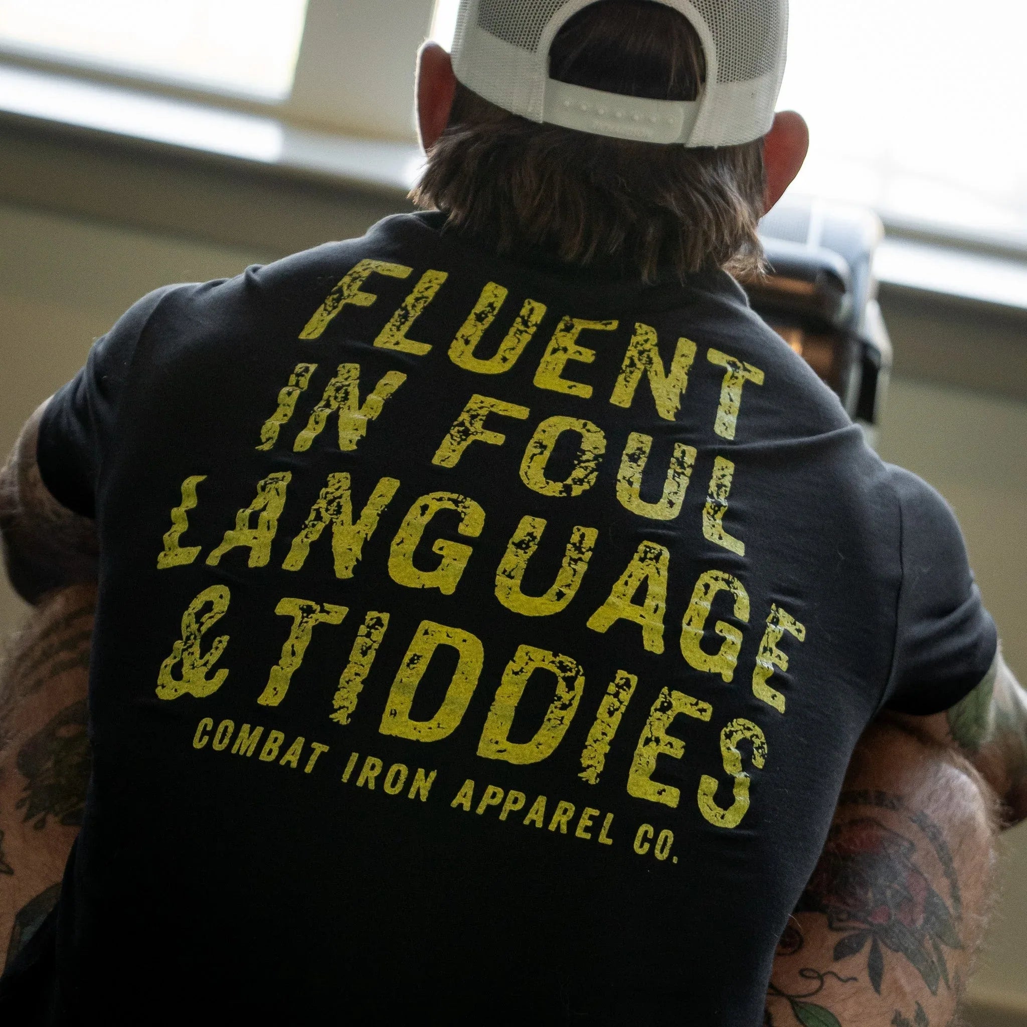 Fluent In Foul Language and Tiddies Men's T-Shirt - Combat Iron Apparel Co.