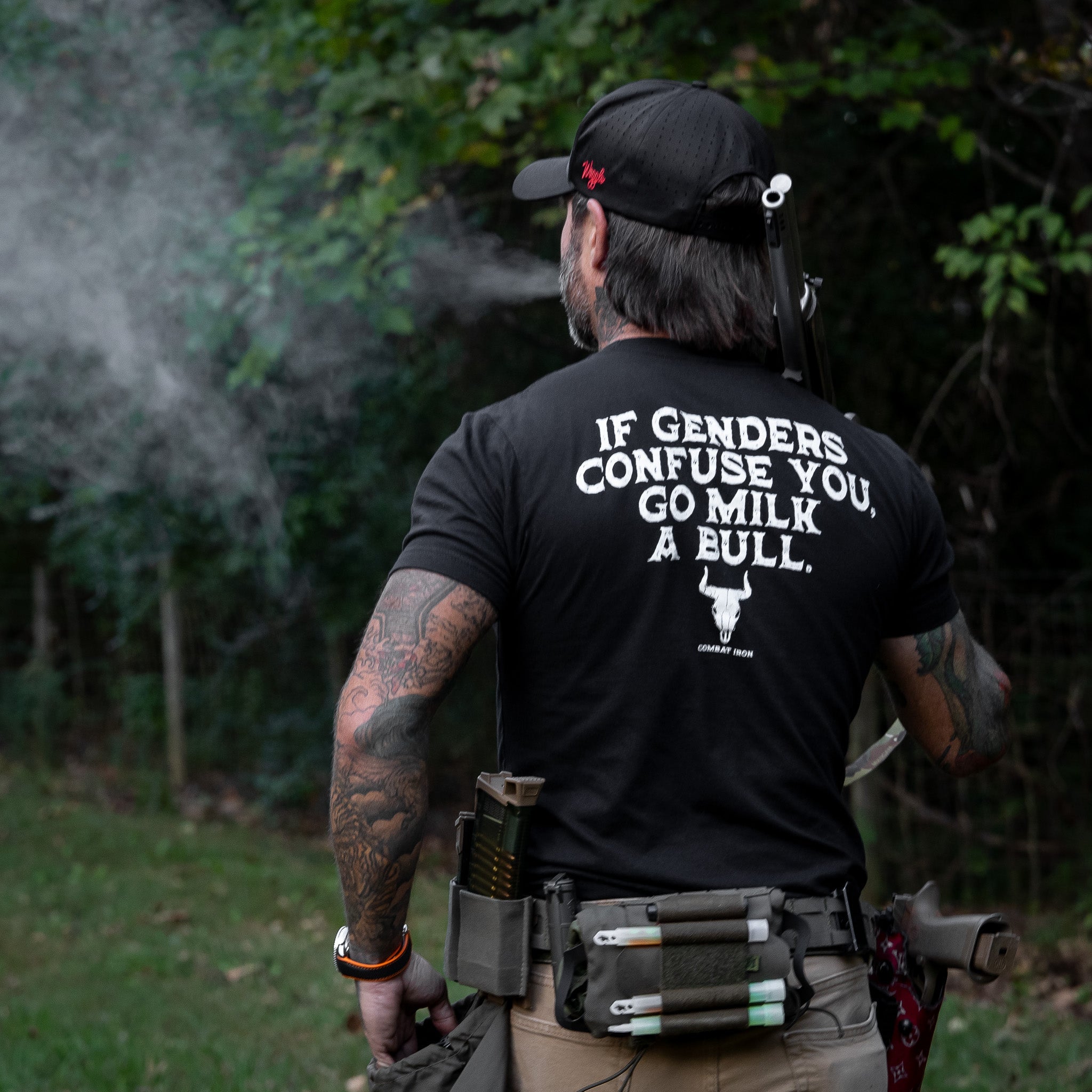 If Genders Confuse You, Go Milk a Bull Men's T-Shirt - Combat Iron Apparel Co.