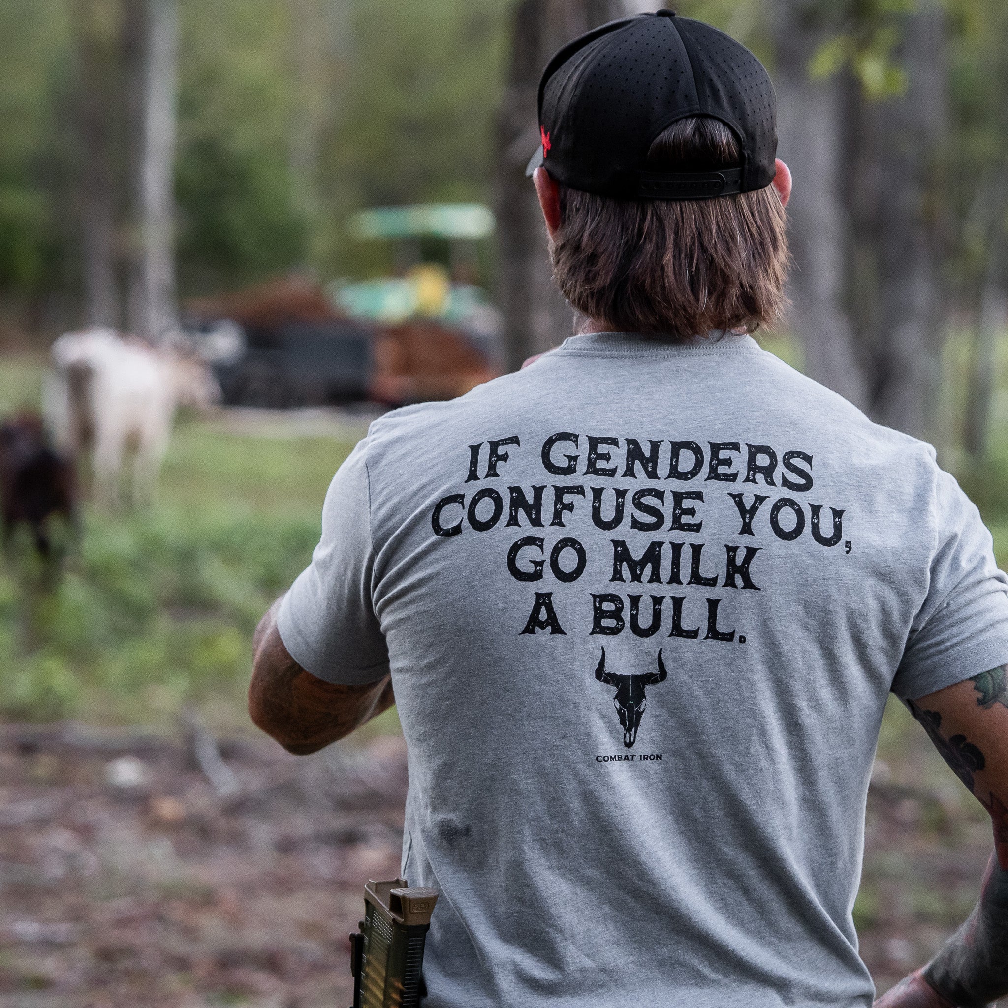 If Genders Confuse You, Go Milk a Bull Men's T-Shirt - Combat Iron Apparel Co.