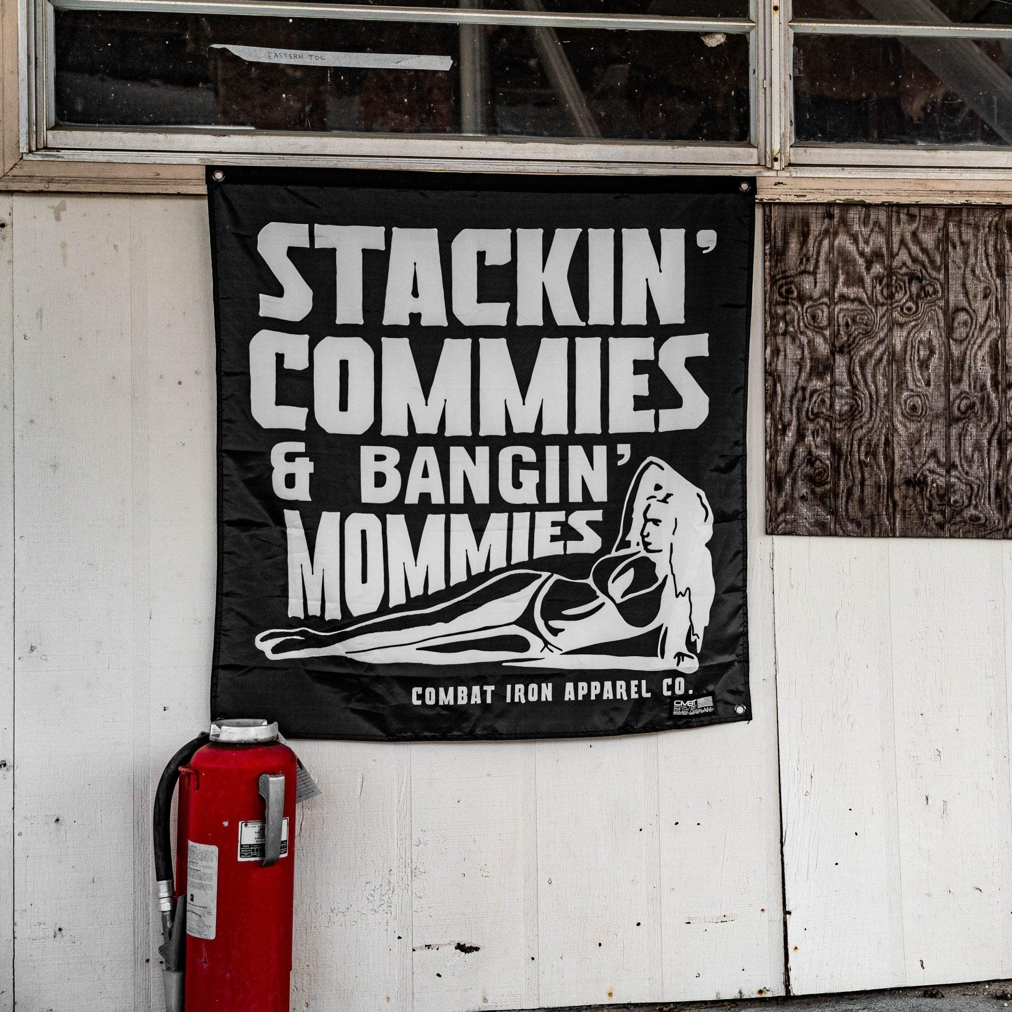 Stackin' Commies & Bangin' Mommies 3'x3' Flag - Combat Iron Apparel Co.