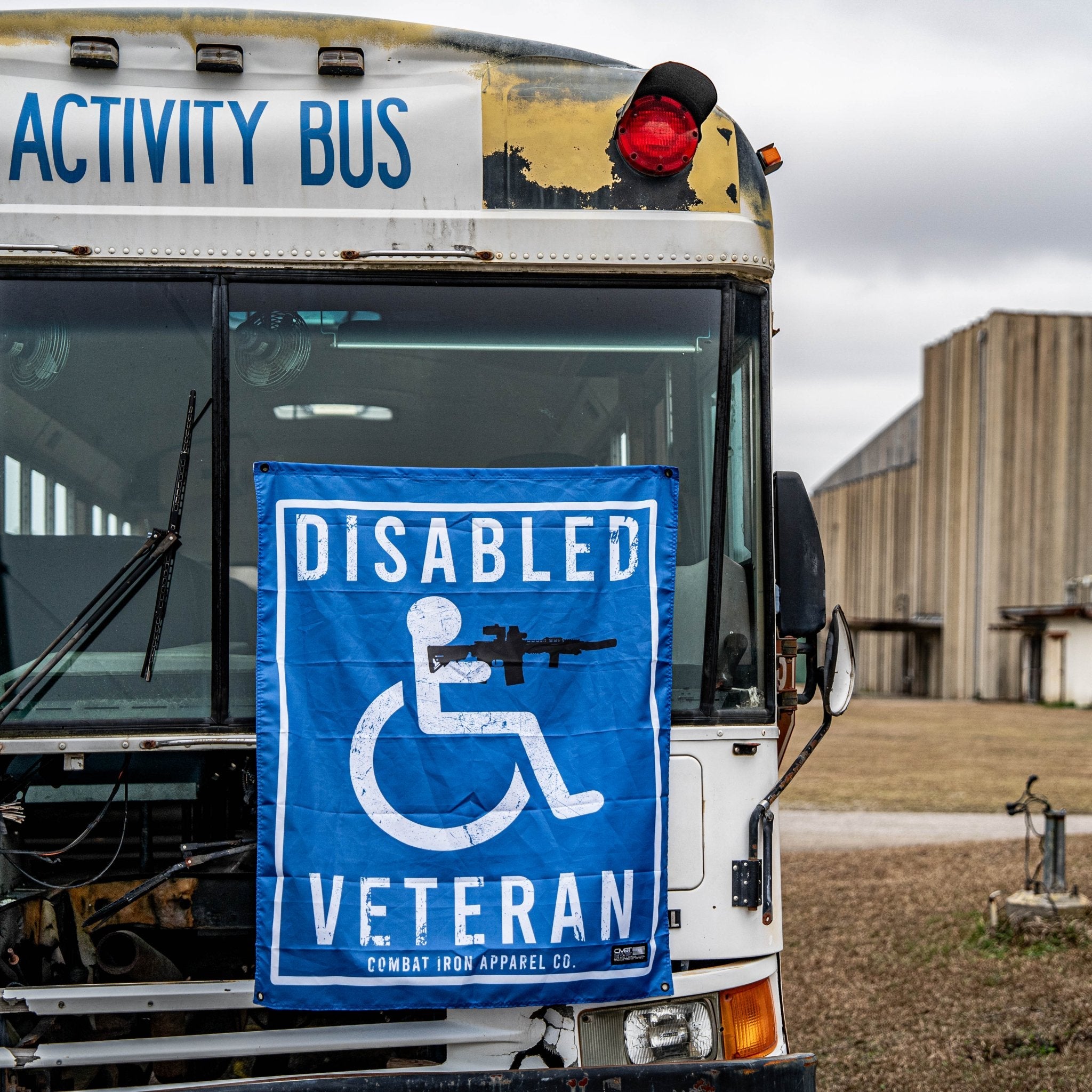 Disabled Veteran Sign 3'x3' Flag  - Combat Iron Apparel Co.