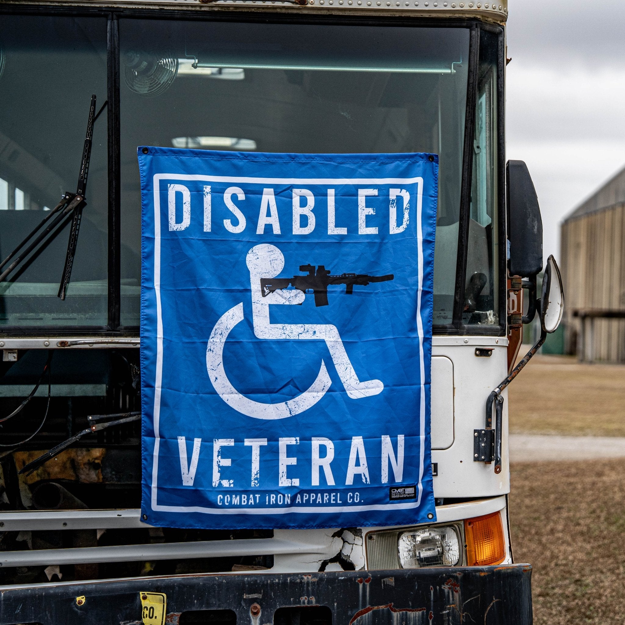 Disabled Veteran Sign 3'x3' Flag  - Combat Iron Apparel Co.