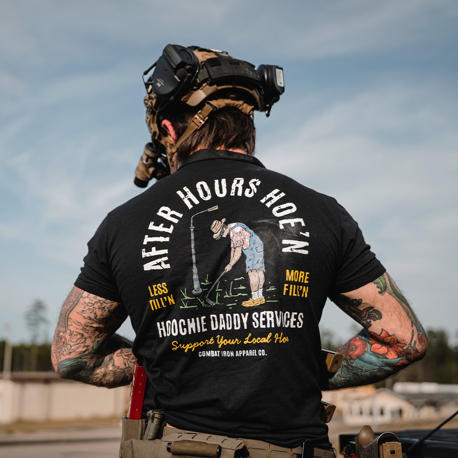 After Hours Hoe'n Hoochie Daddy Services Men's T-Shirt - Combat Iron Apparel Co.