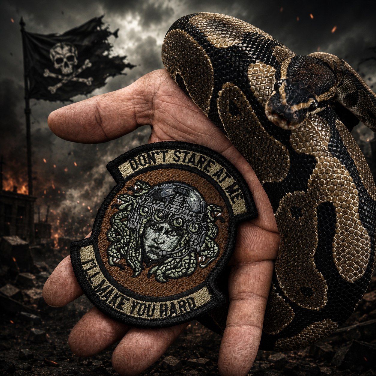 August 2026 POTM - Don't Stare At Me I'll Make You Hard - 4" Embroidery Patch