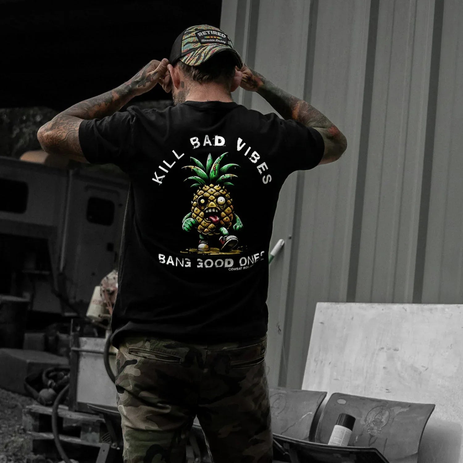 Kill Bad Vibes Men's T-Shirt - Combat Iron Apparel Co.
