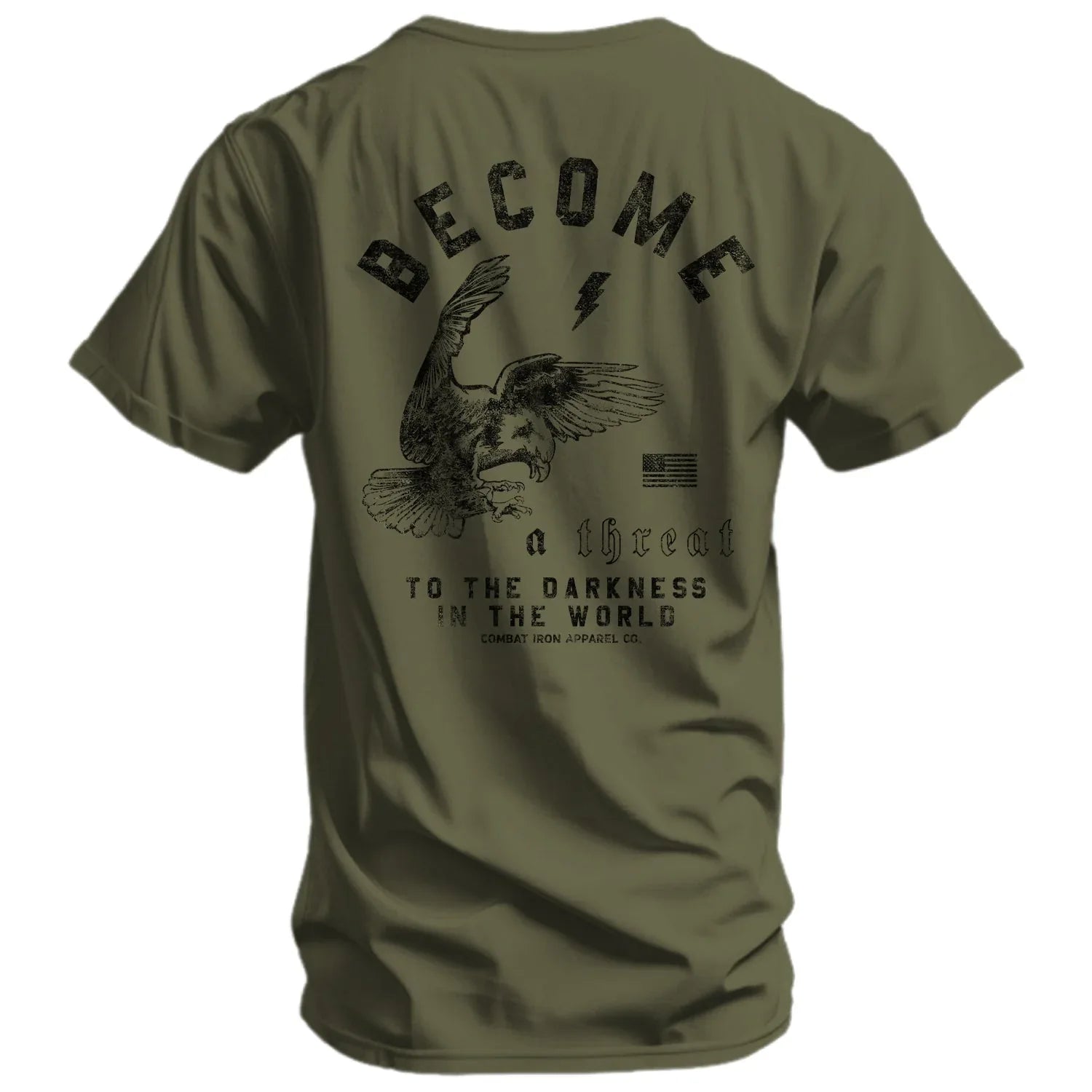 Become A Threat To The Darkness Men's T-Shirt - Combat Iron Apparel Co.