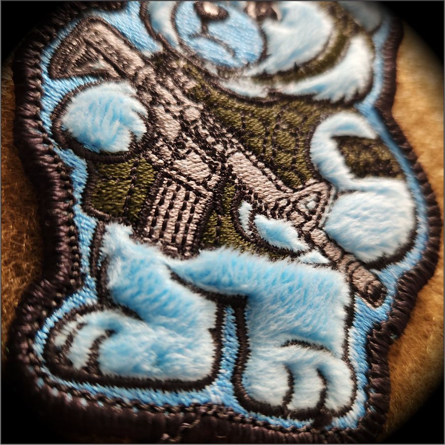 Zero Fucks Bear - IDFC BEARS - 4" Fuzzy Embroidered Patch - Blue
