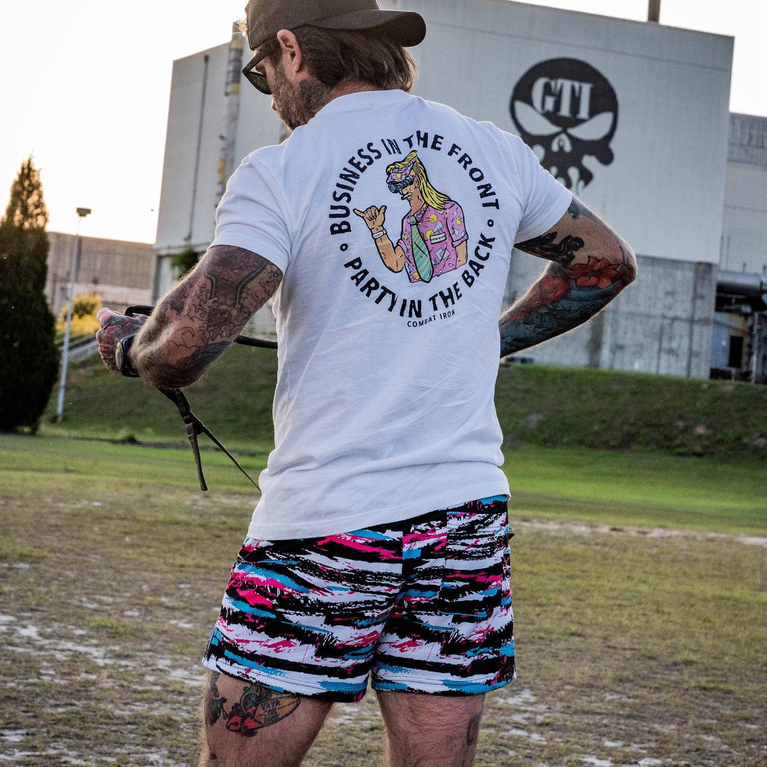 Business In The Front. Party In The Back. Party Men's T-Shirt - Combat Iron Apparel Co.