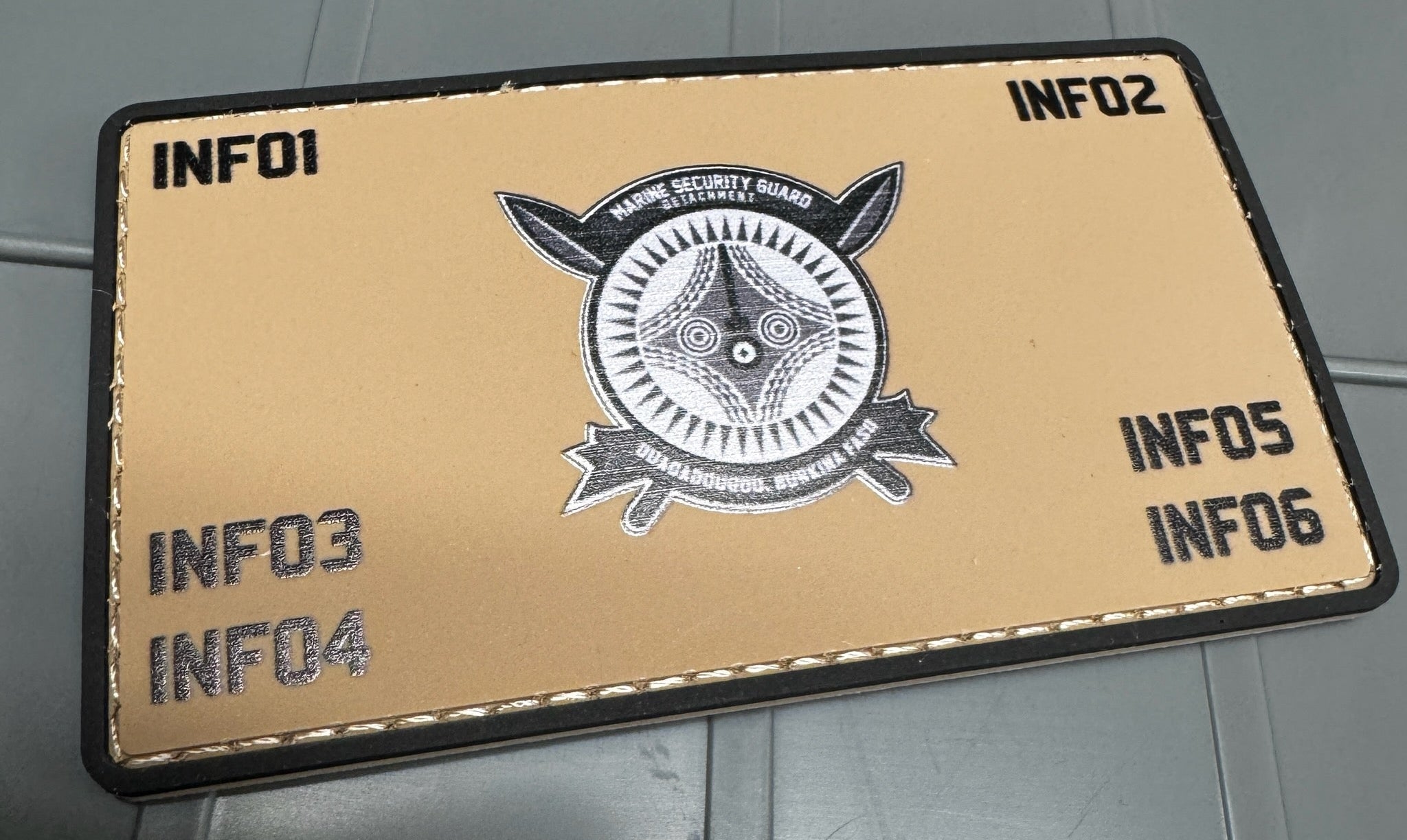 Custom PVC MSG Det. Ouagadougou, Burkina Faso - Plate Carrier - 2.25x4 PVC Flak Patch