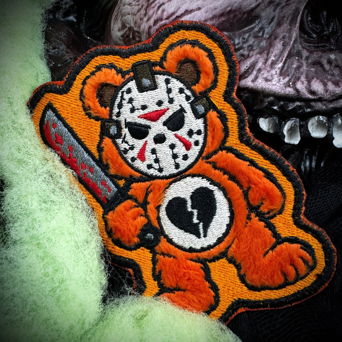 Camp IDFC Bear - IDFC BEARS - 4" Fuzzy Embroidered Patch - Orange