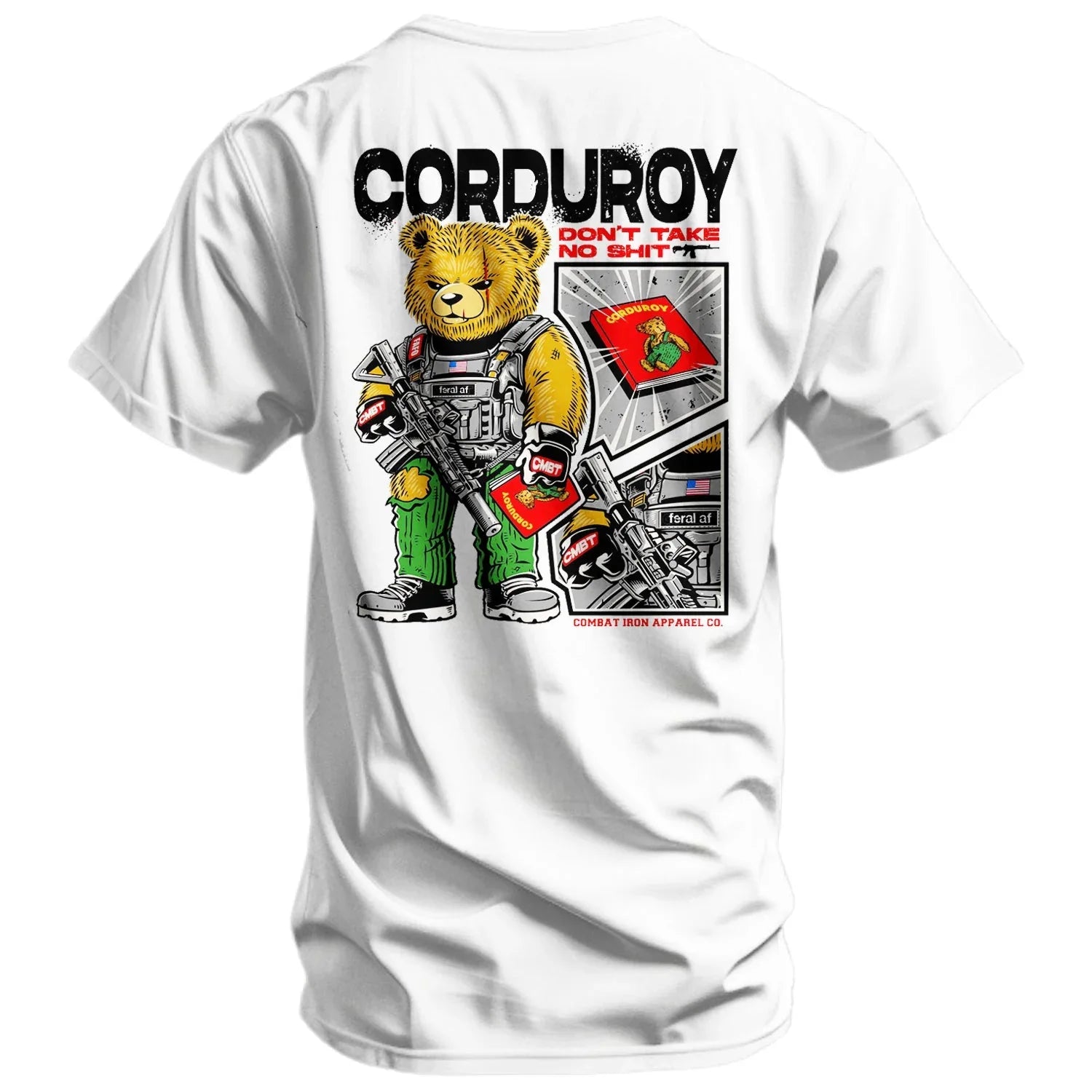 Corduroy The Bear - Don't Take No Sh*t Men's T-shirt - Combat Iron Apparel Co.