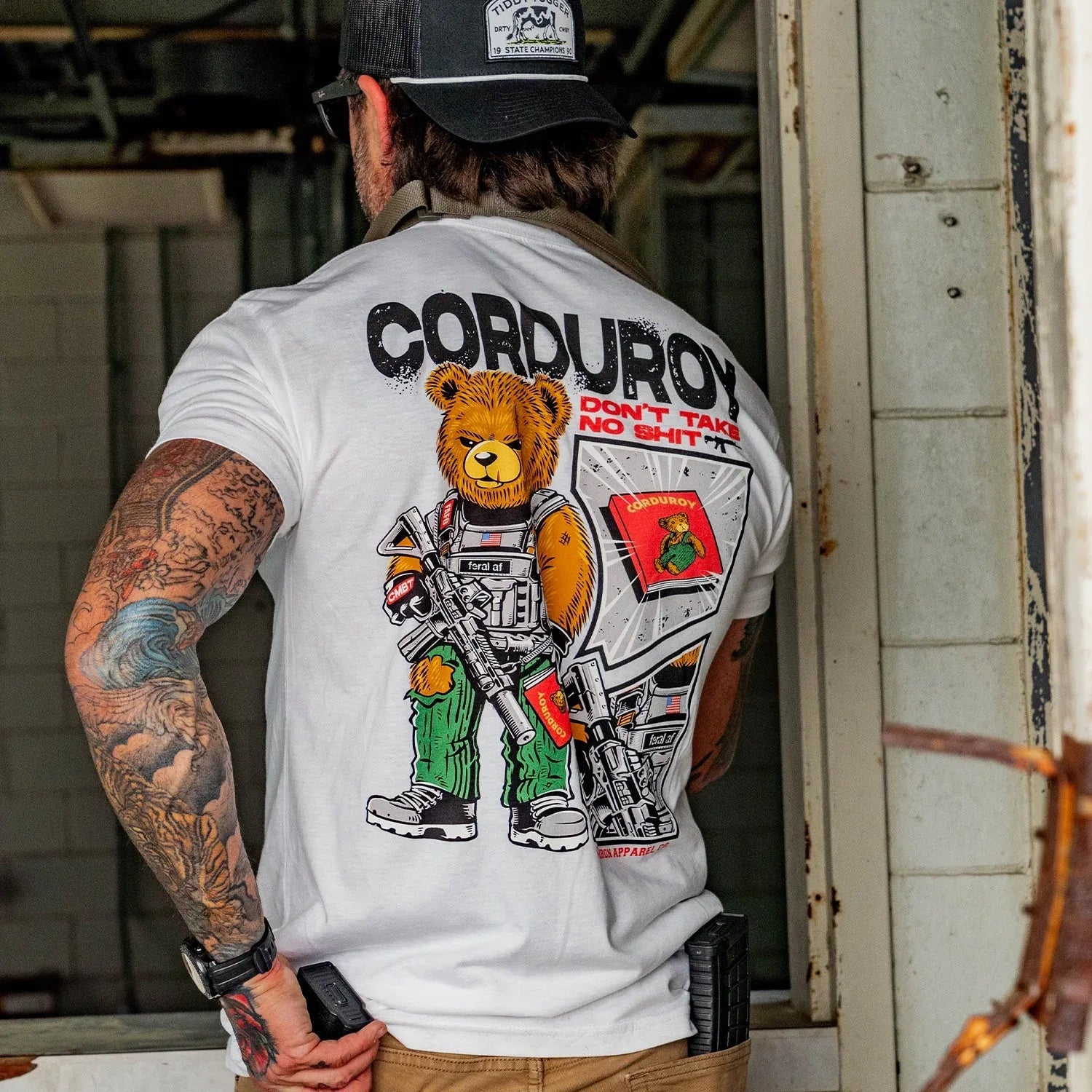 Corduroy The Bear - Don't Take No Sh*t Men's T-shirt - Combat Iron Apparel Co.