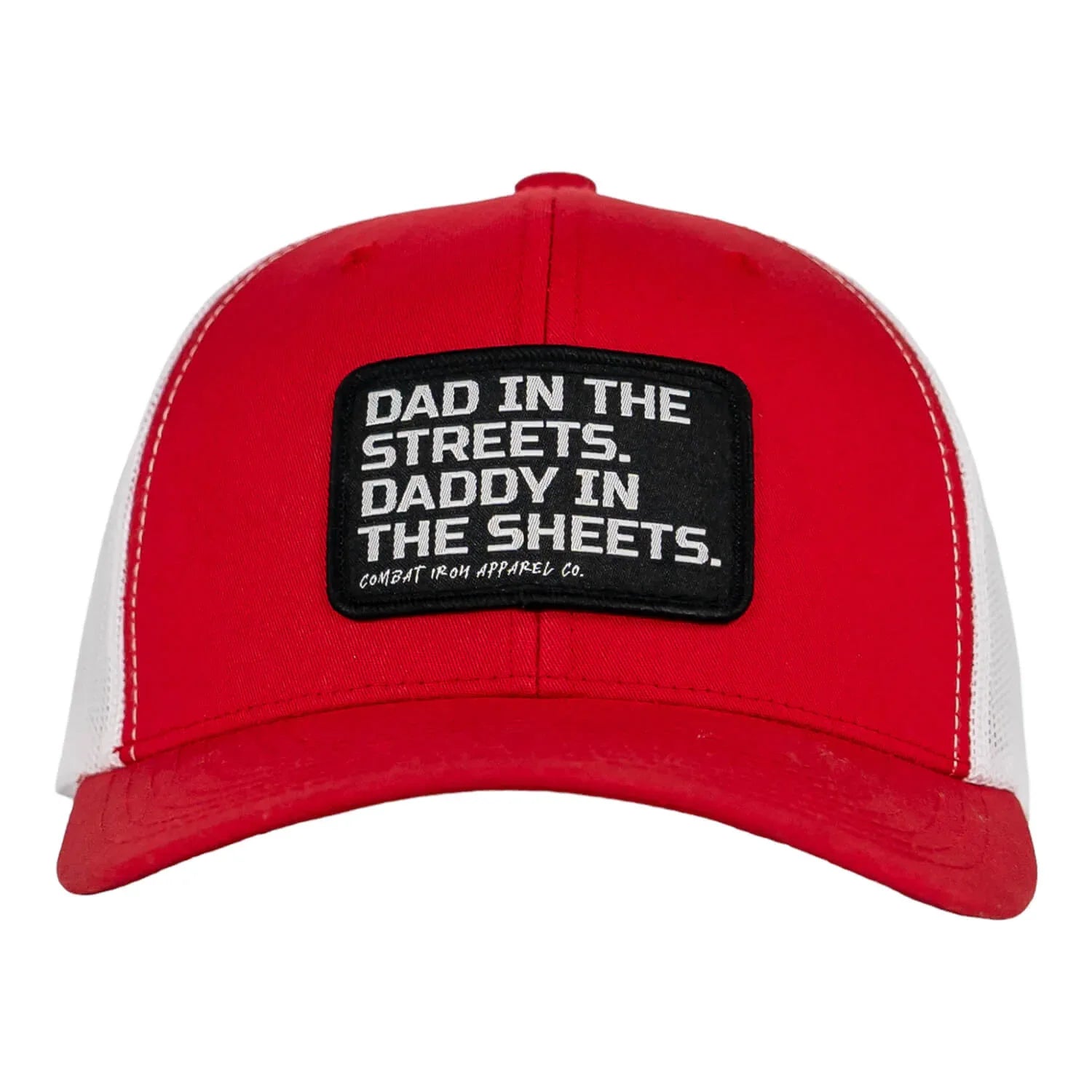 Dad In The Streets. Daddy In The Sheets. Black Patch Snapback Hat - Combat Iron Apparel Co.