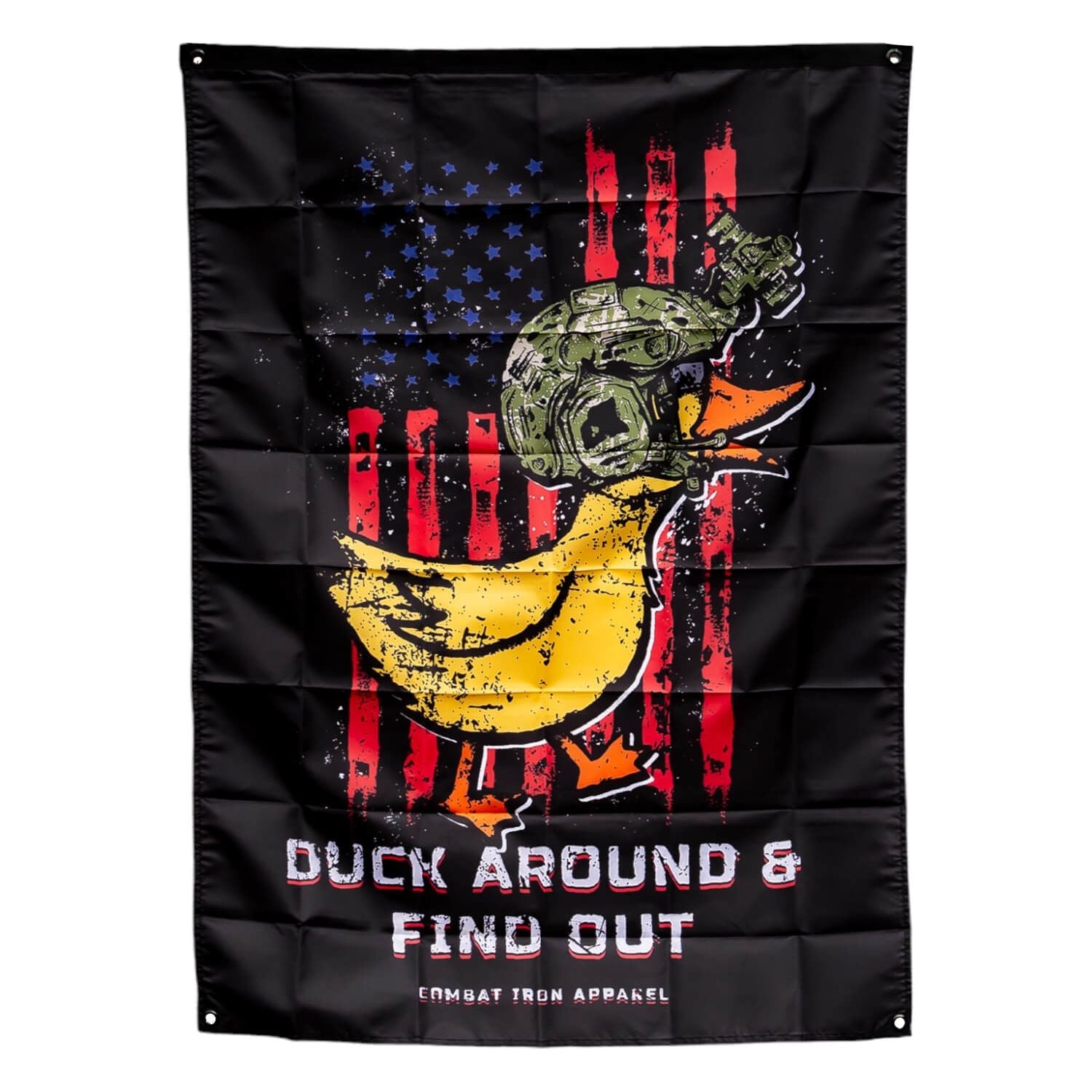Duck Around & Find Out 3 X 4 Wall Flag - Combat Iron Apparel Co.