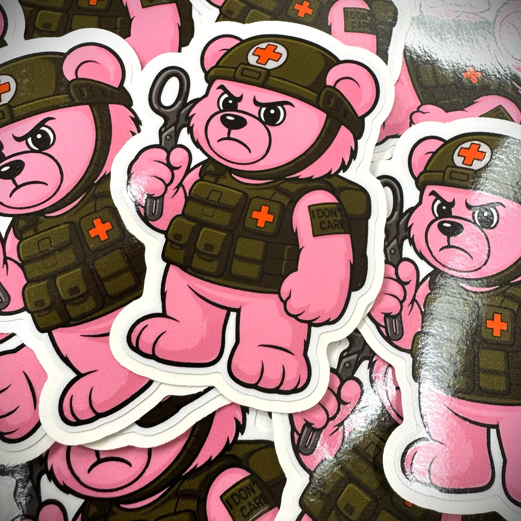 Dead Inside Bear - IDFC BEARS - 3.75" Sticker - Pink