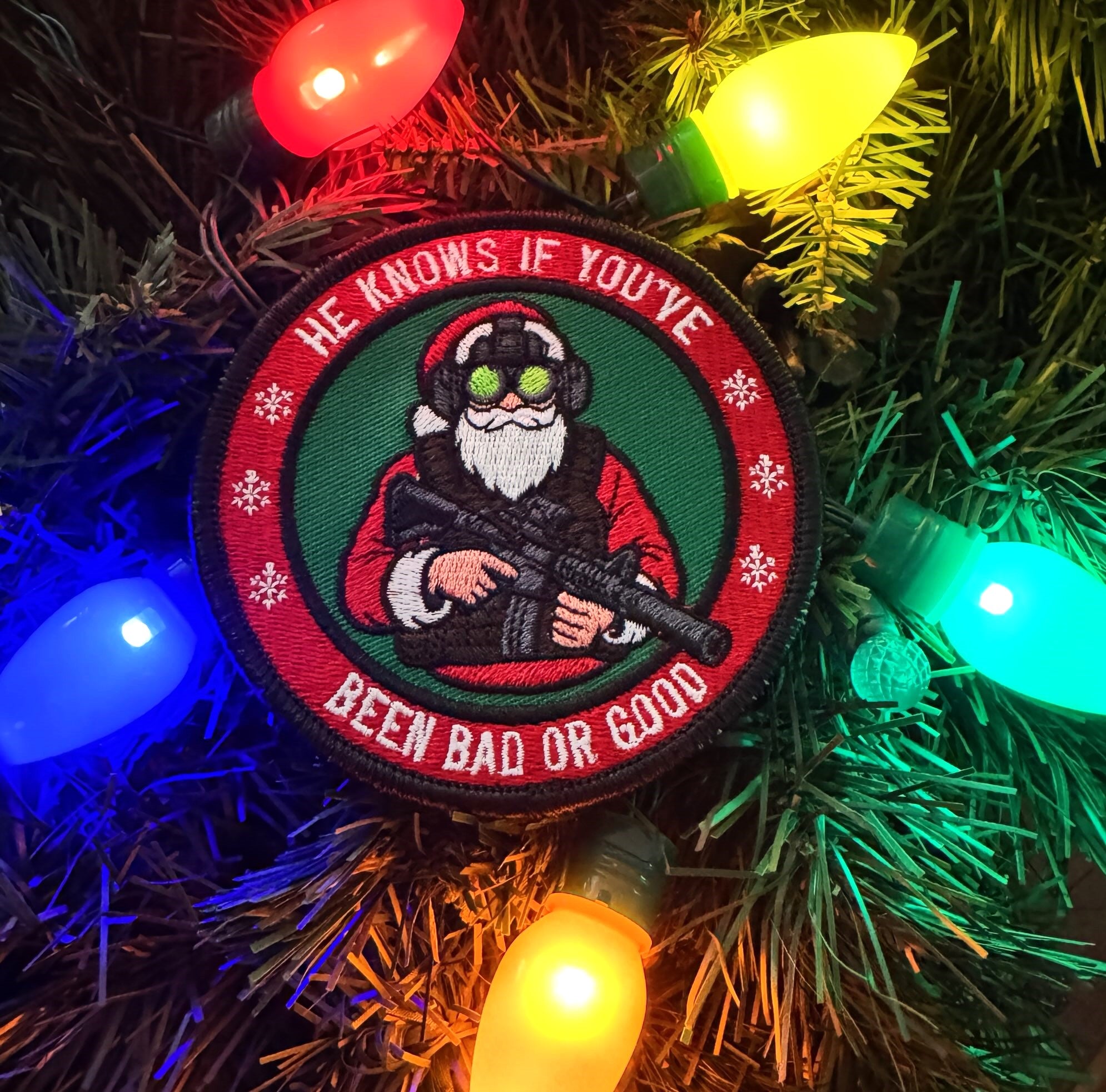 December 2025 POTM - He Knows If You've Been Bad Or Good - 4" Embroidered Patch