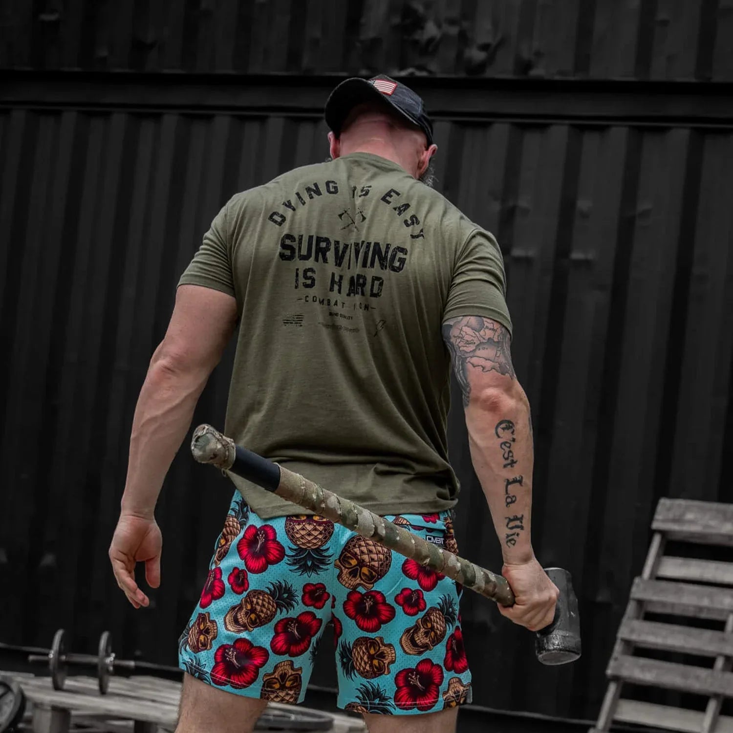 Dying is Easy. Surviving Is Hard Men's T-Shirt - Combat Iron Apparel Co.