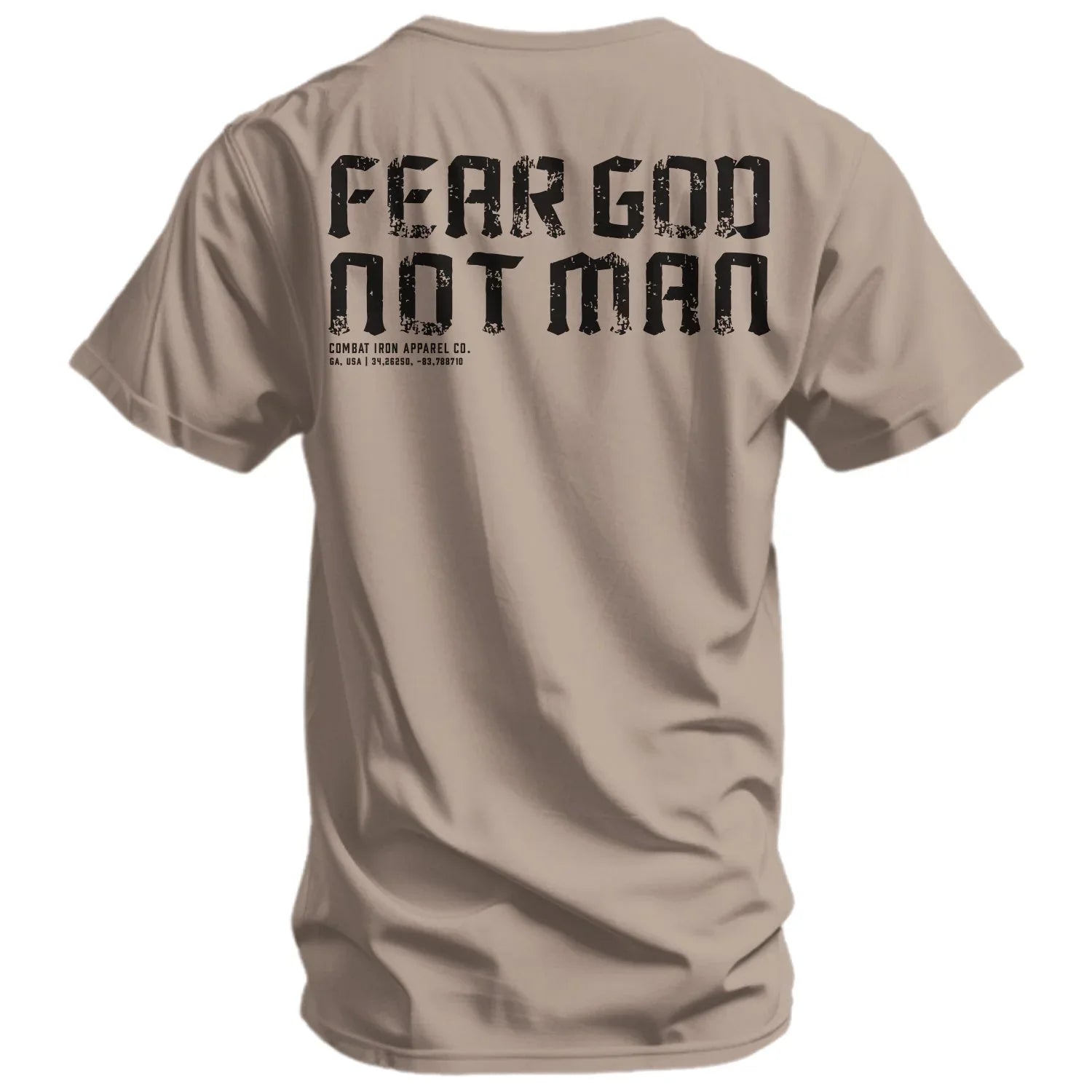 Fear God Not Man Men's T-Shirt - Combat Iron Apparel Co.