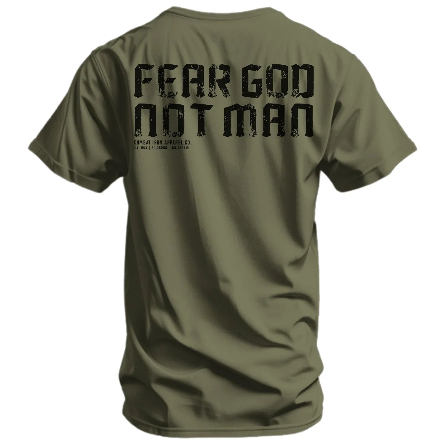 Fear God Not Man Men's T-Shirt - Combat Iron Apparel Co.