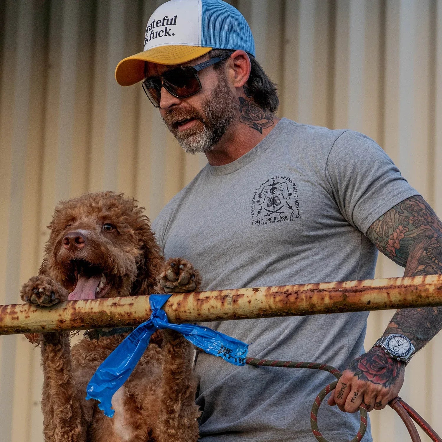 Hoist the Black Flag Skull & Bones Men's T-Shirt - Combat Iron Apparel Co.