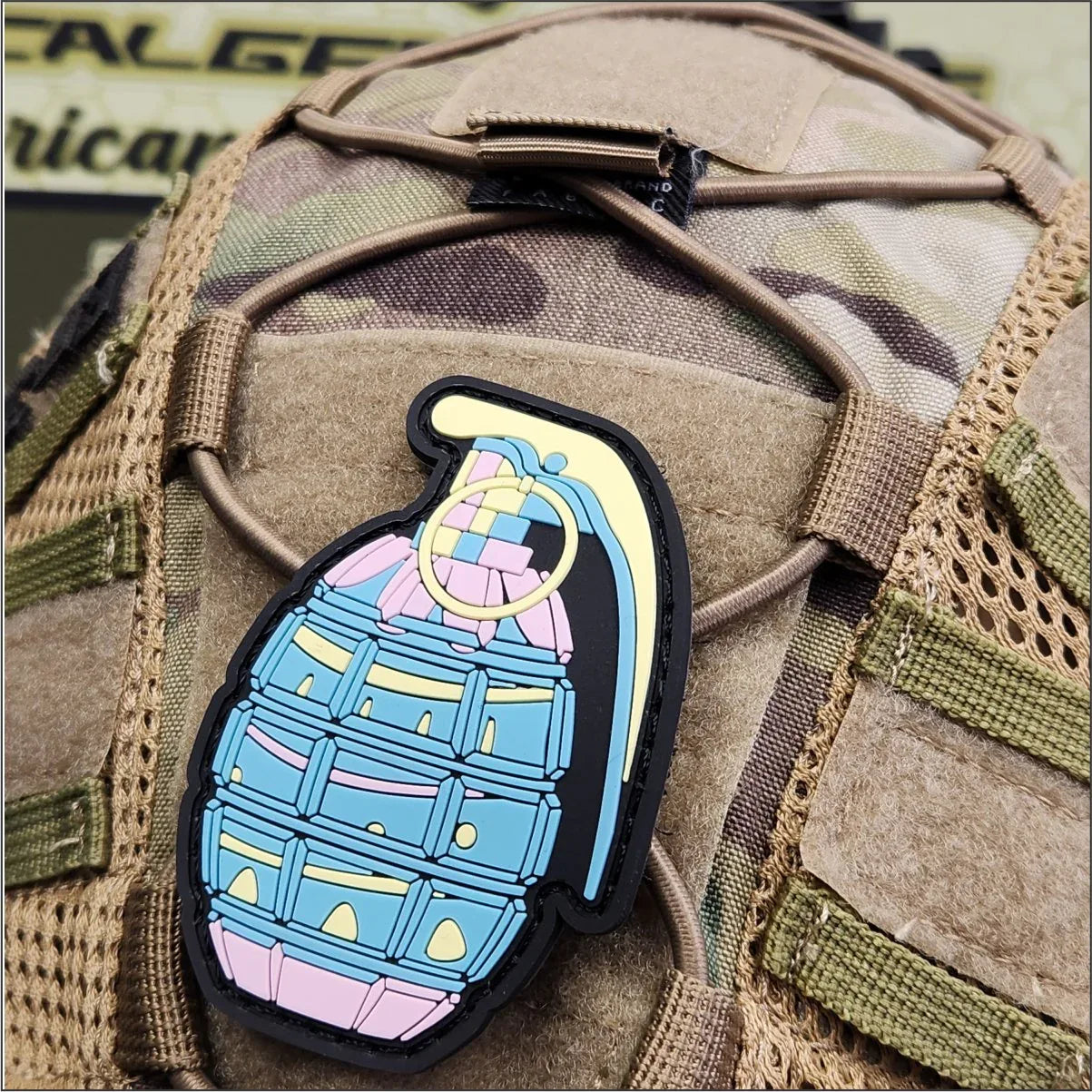 Sweet but Savage - Easter Egg Colored Grenade - 3" PVC Patch - Bad Bunny Collection
