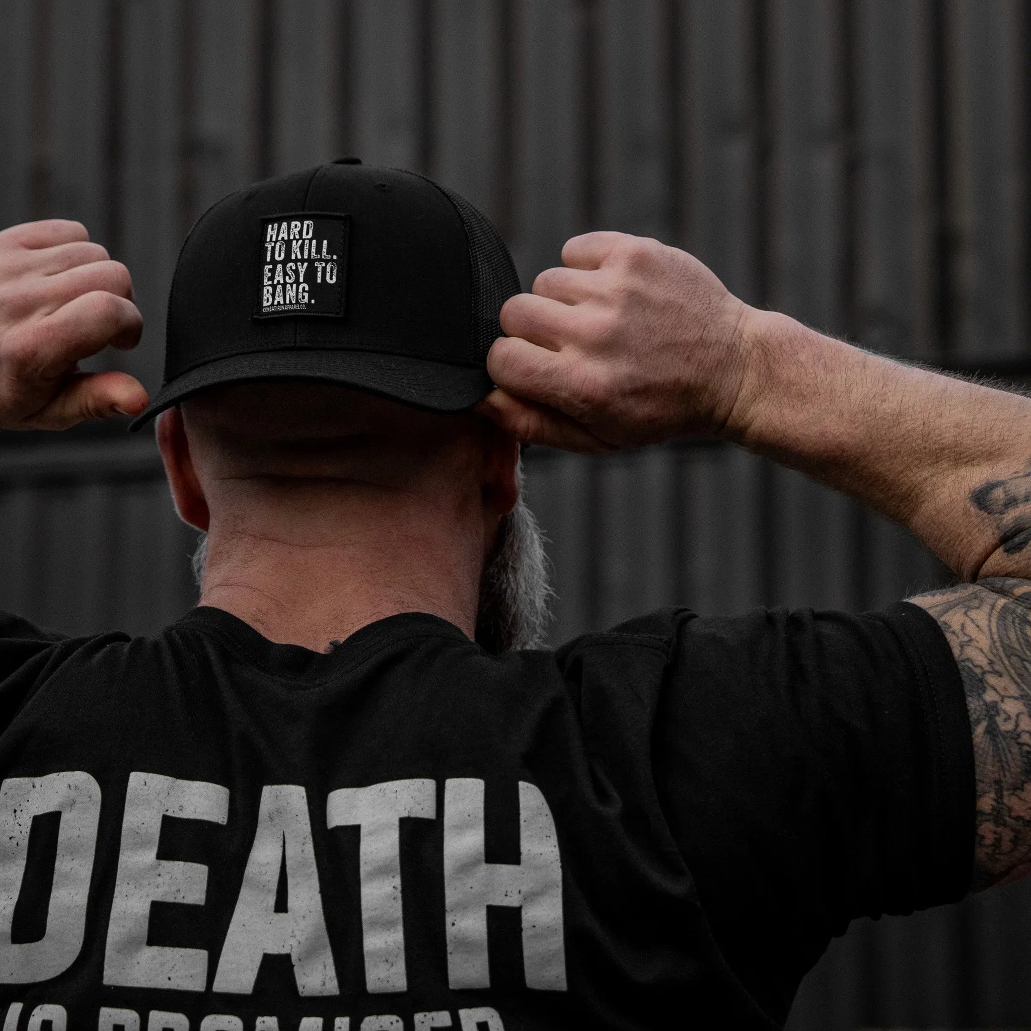 Hard to Kill. Easy to Bang. Patch Snapback Hat - Combat Iron Apparel Co.