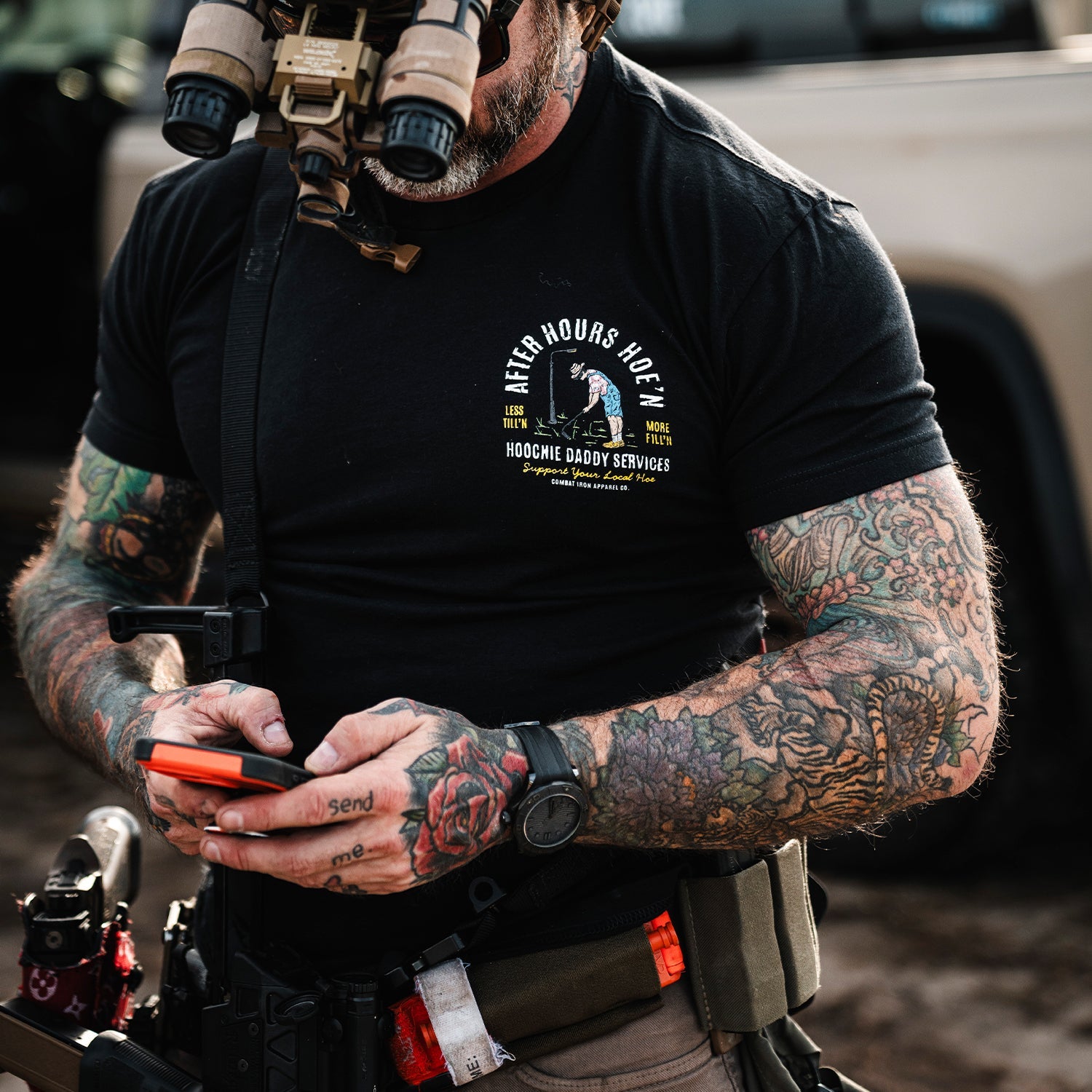 After Hours Hoe'n Hoochie Daddy Services Men's T-Shirt - Combat Iron Apparel Co.