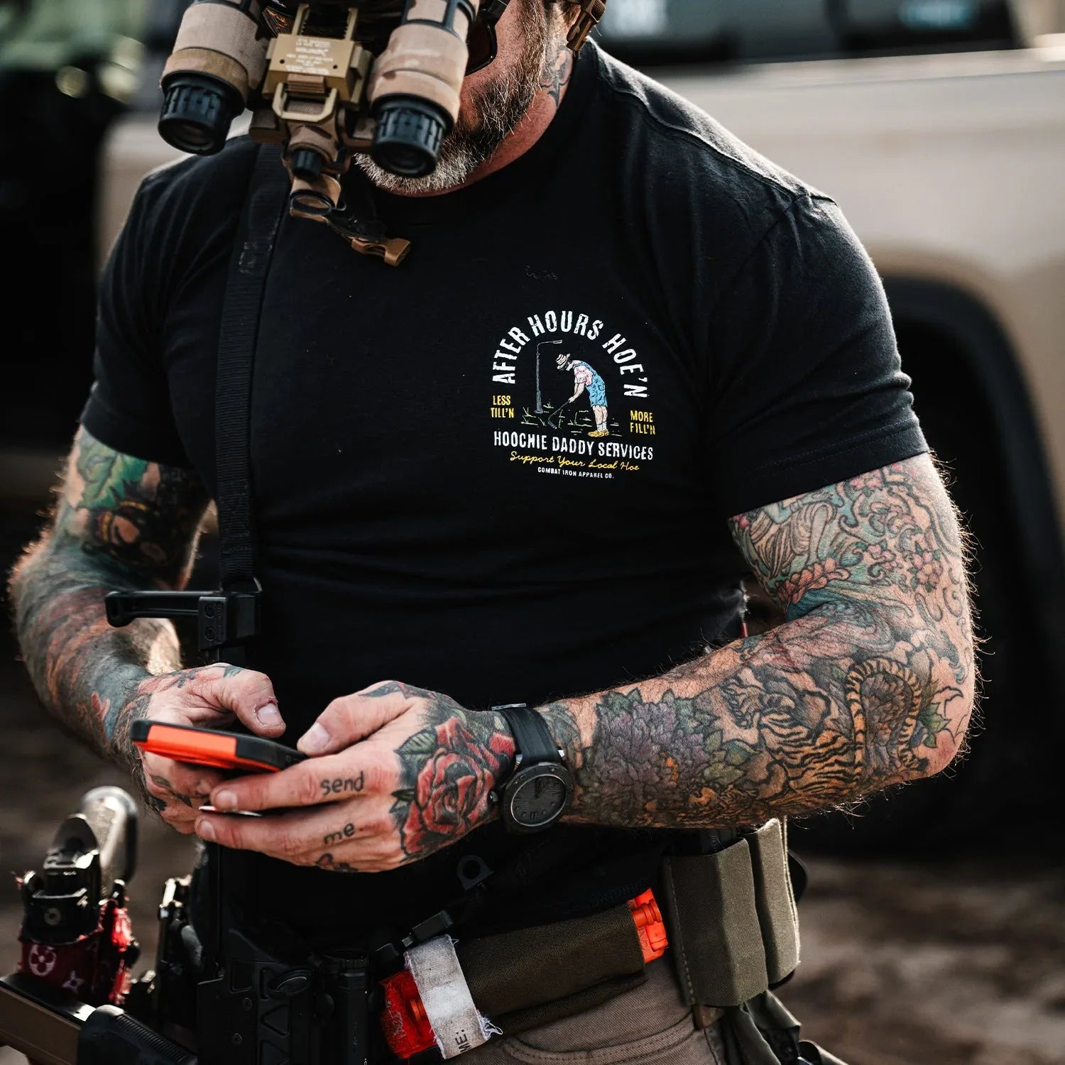 After Hours Hoe'n Hoochie Daddy Services Men's T-Shirt - Combat Iron Apparel Co.