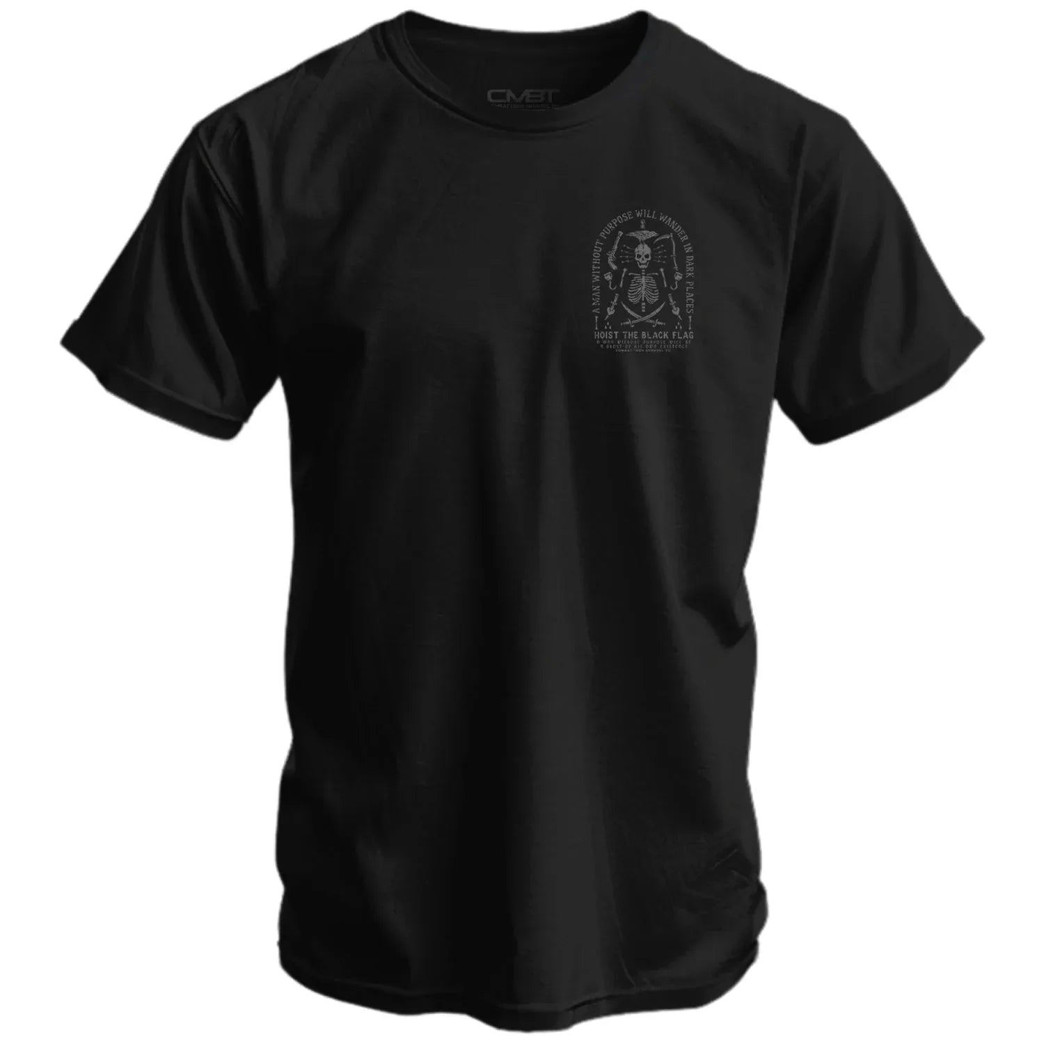 Hoist the Black Flag Skull & Bones Men's T-Shirt - Combat Iron Apparel Co.