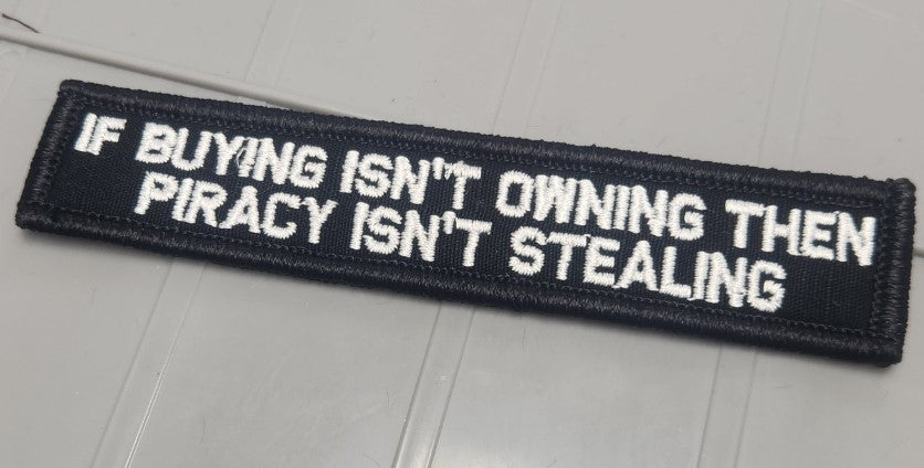 ASOS - If Buying Isn't Owning Then Piracy Isn't Stealing - 1x5 - Black w/Silver