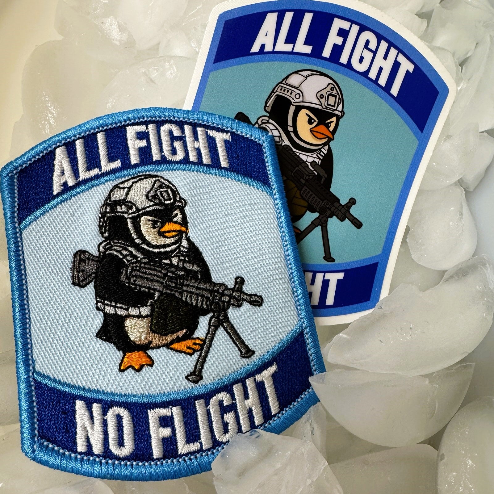 COMBO - POTM - January 2026 POTM - All Fight No Flight - PATCH AND STICKER