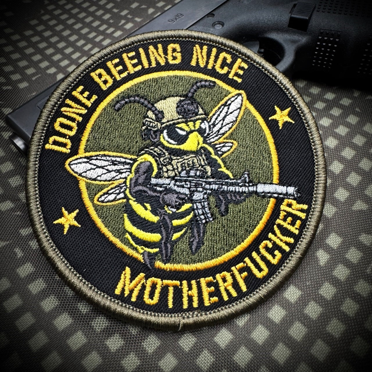 June 2026 POTM - Done BEEING Nice Motherfucker - 4" Embroidery Patch