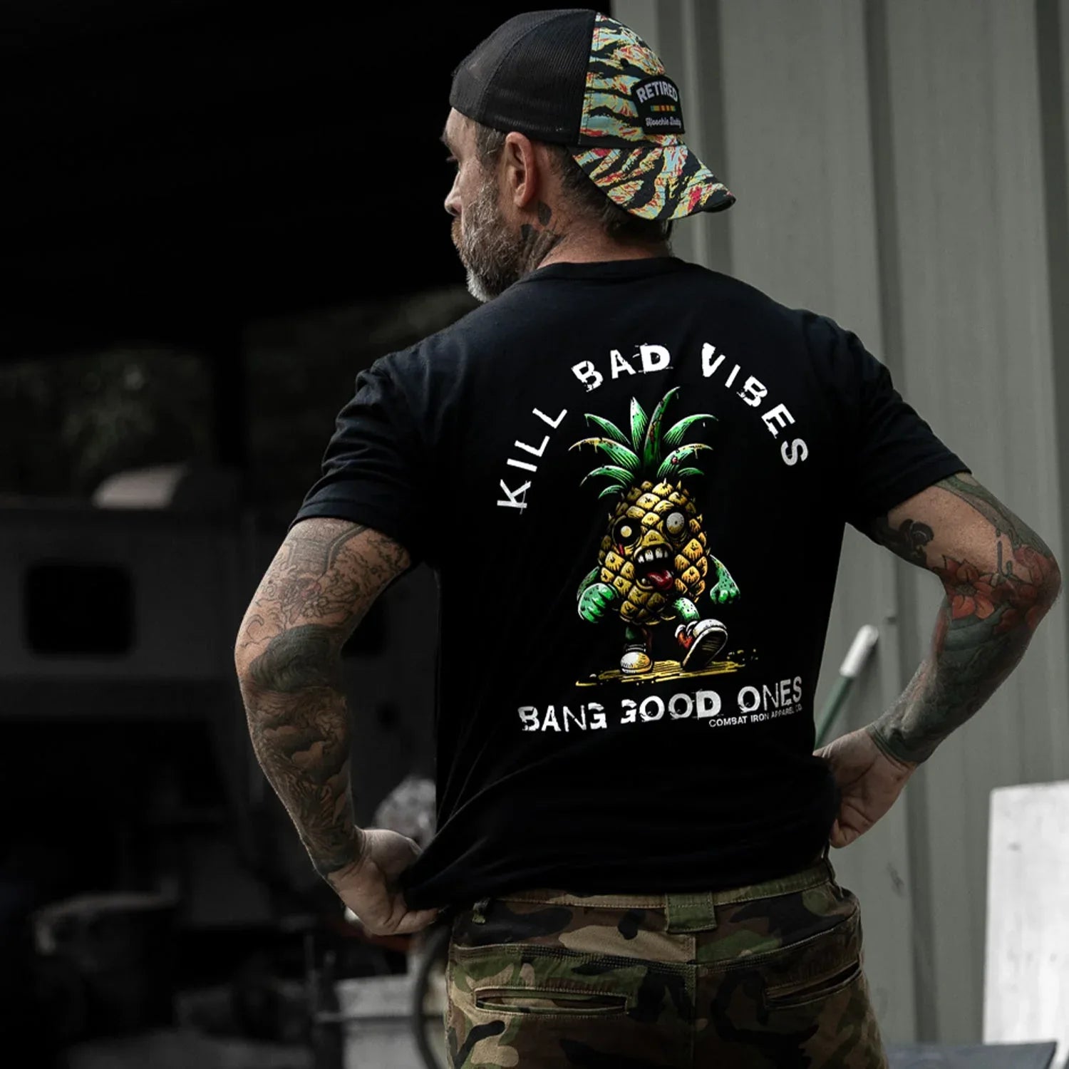 Kill Bad Vibes Men's T-Shirt - Combat Iron Apparel Co.