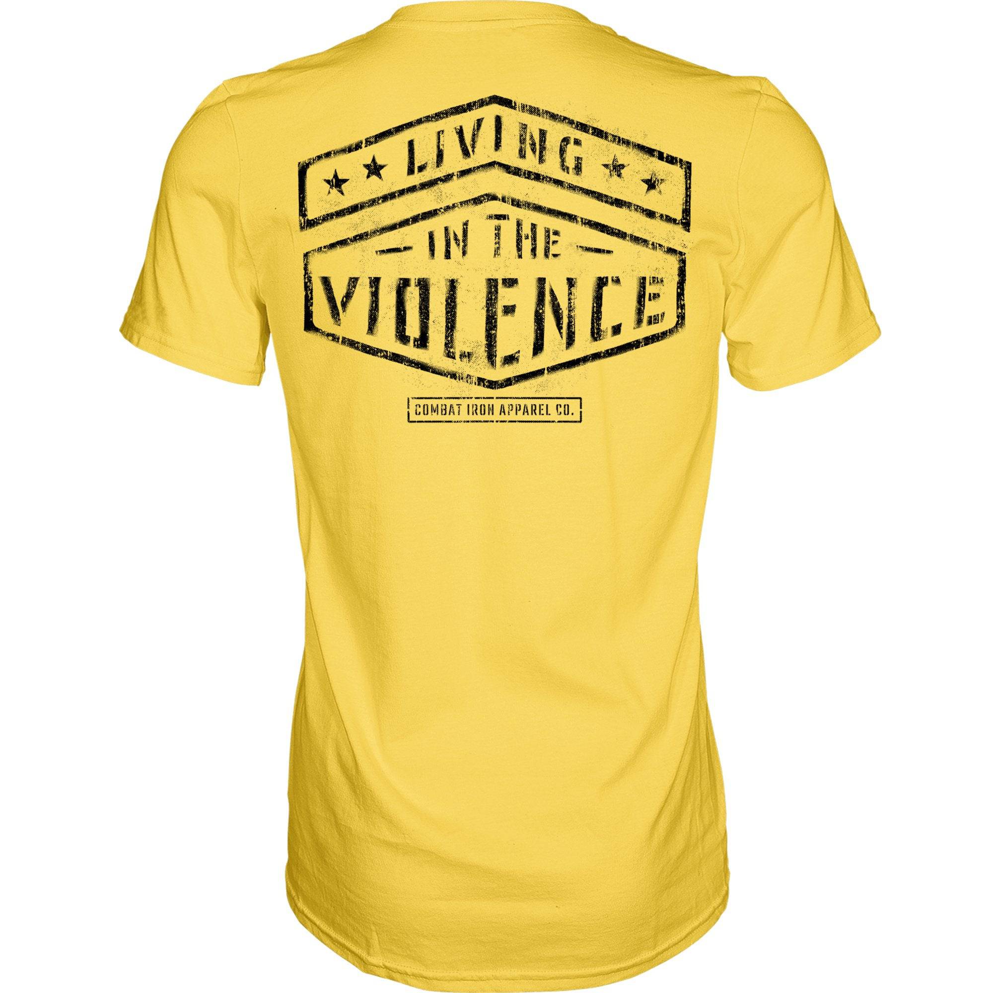 LIVING IN THE VIOLENCE MEN’S T-SHIRT - Combat Iron Apparel Co.