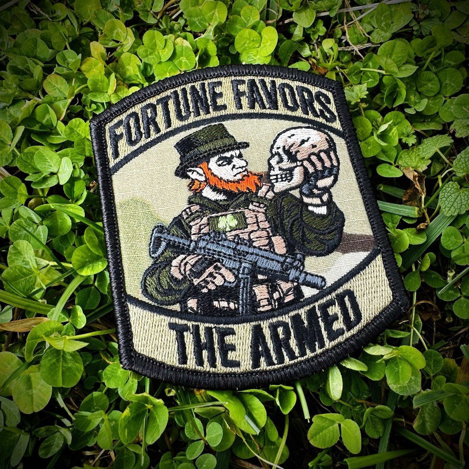 March 2026 POTM - Fortune Favors The Armed - 4" Embroidered Patch