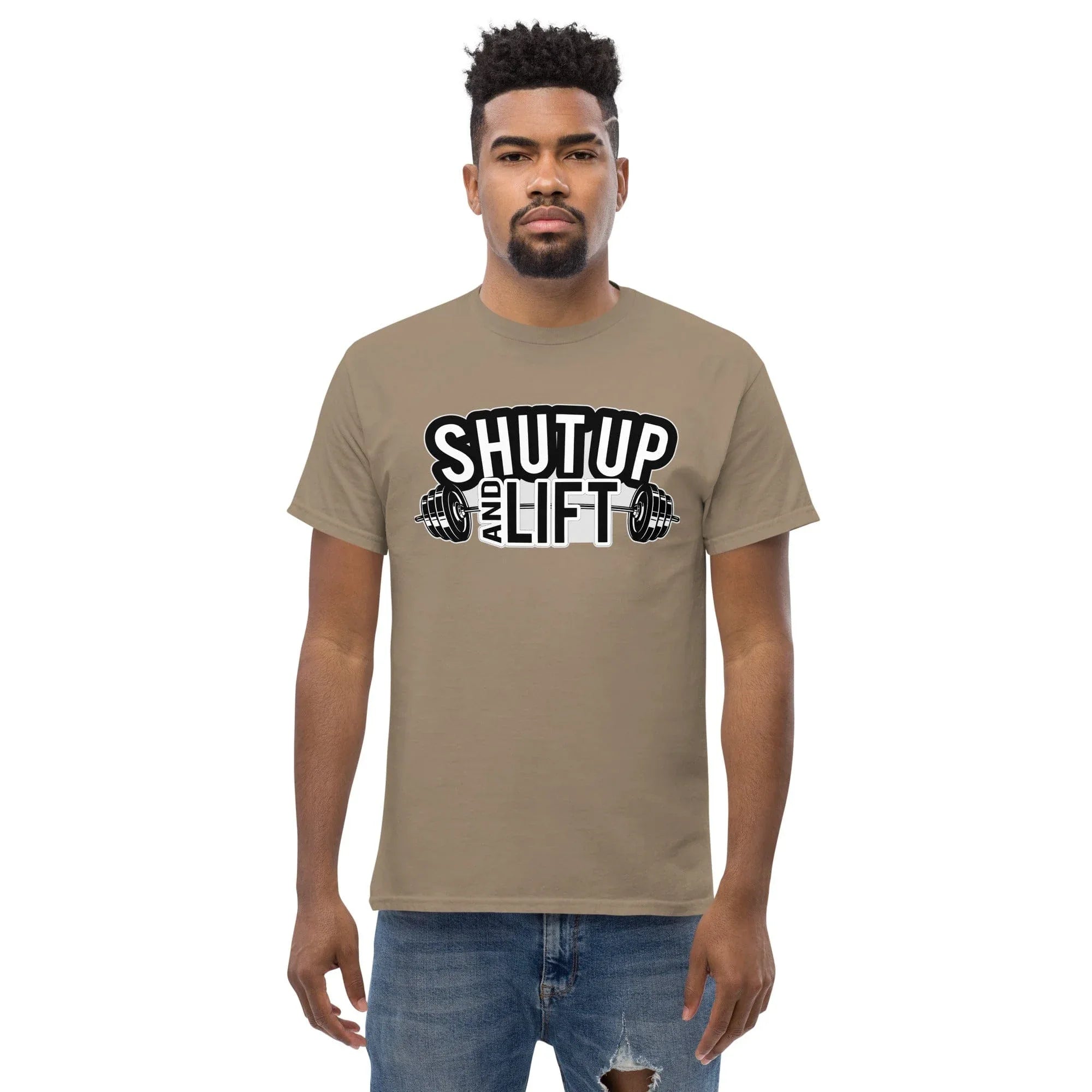 Tactical Gear Junkie Brown Savana / S Shut Up and Lift - Unisex T-shirt