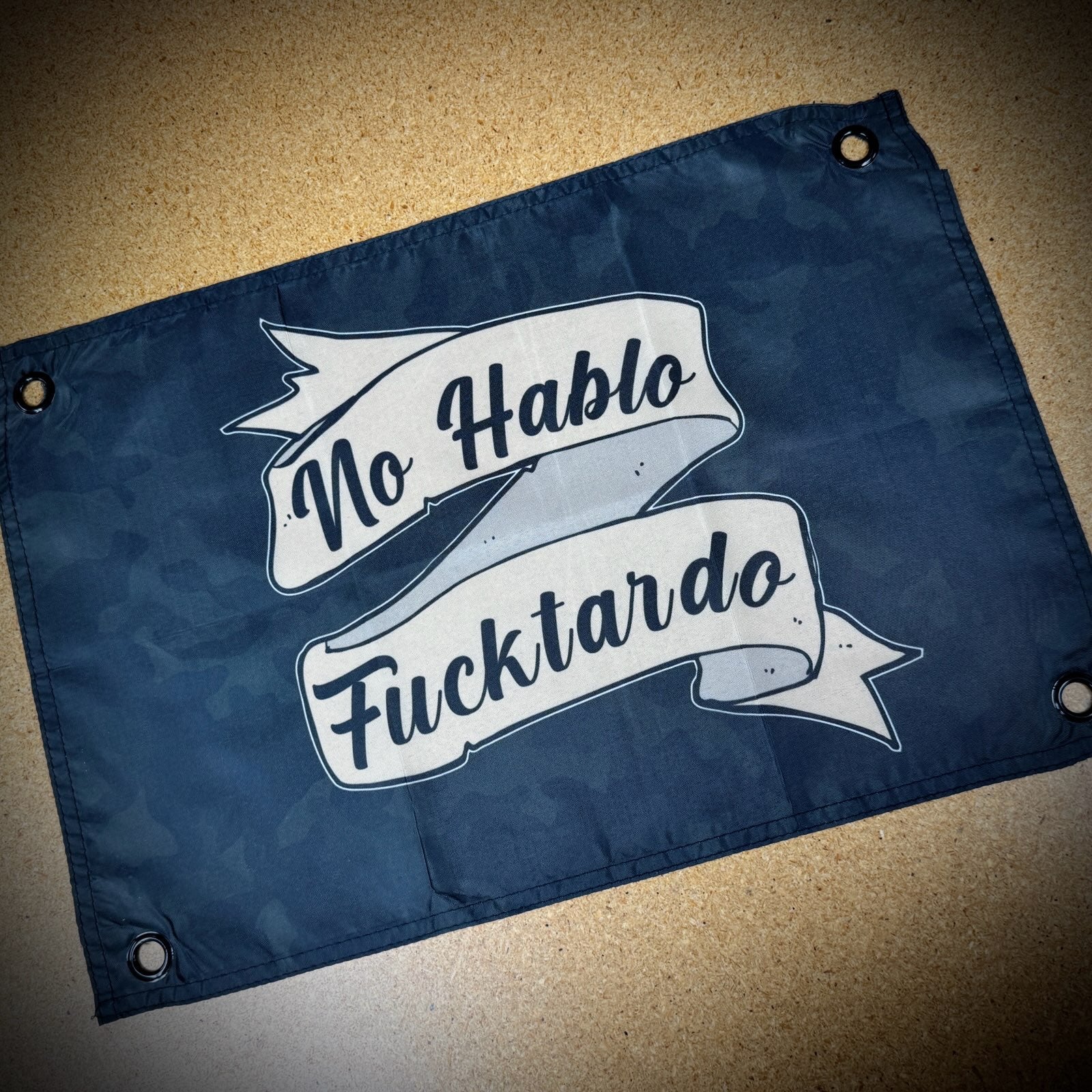 No Hablo Fucktardo - 12"x17.5" - Mini Wall Banner