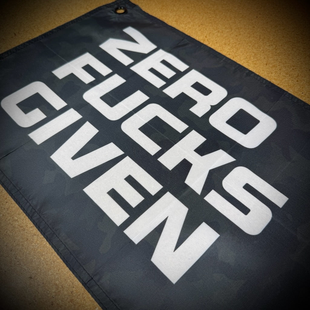 Zero Fucks Given - 12"x17.5" - Mini Wall Banner