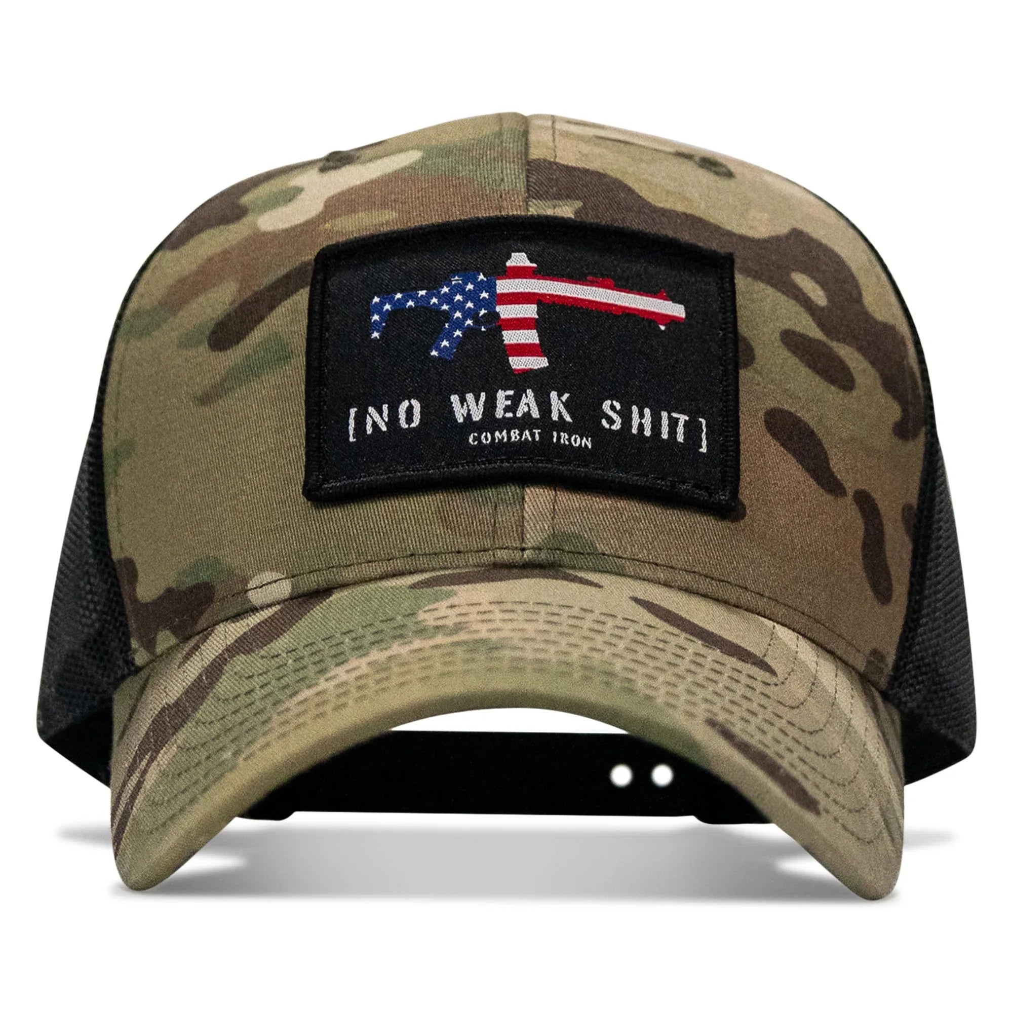No Weak Shit Patch Snapback Hat - Combat Iron Apparel Co.