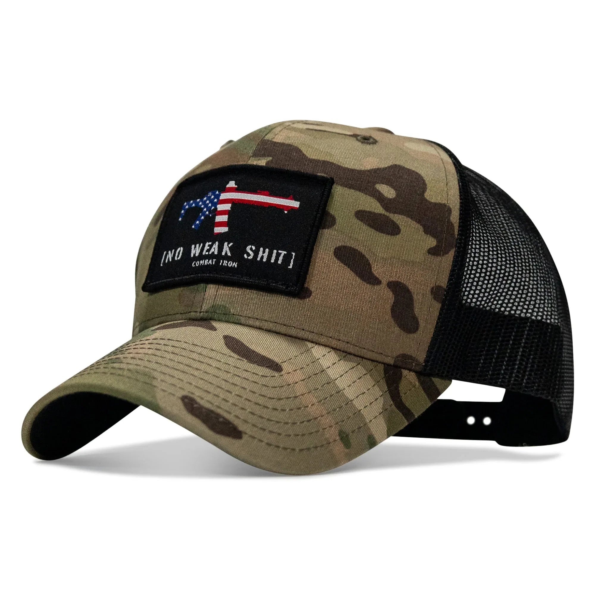 No Weak Shit Patch Snapback Hat - Combat Iron Apparel Co.