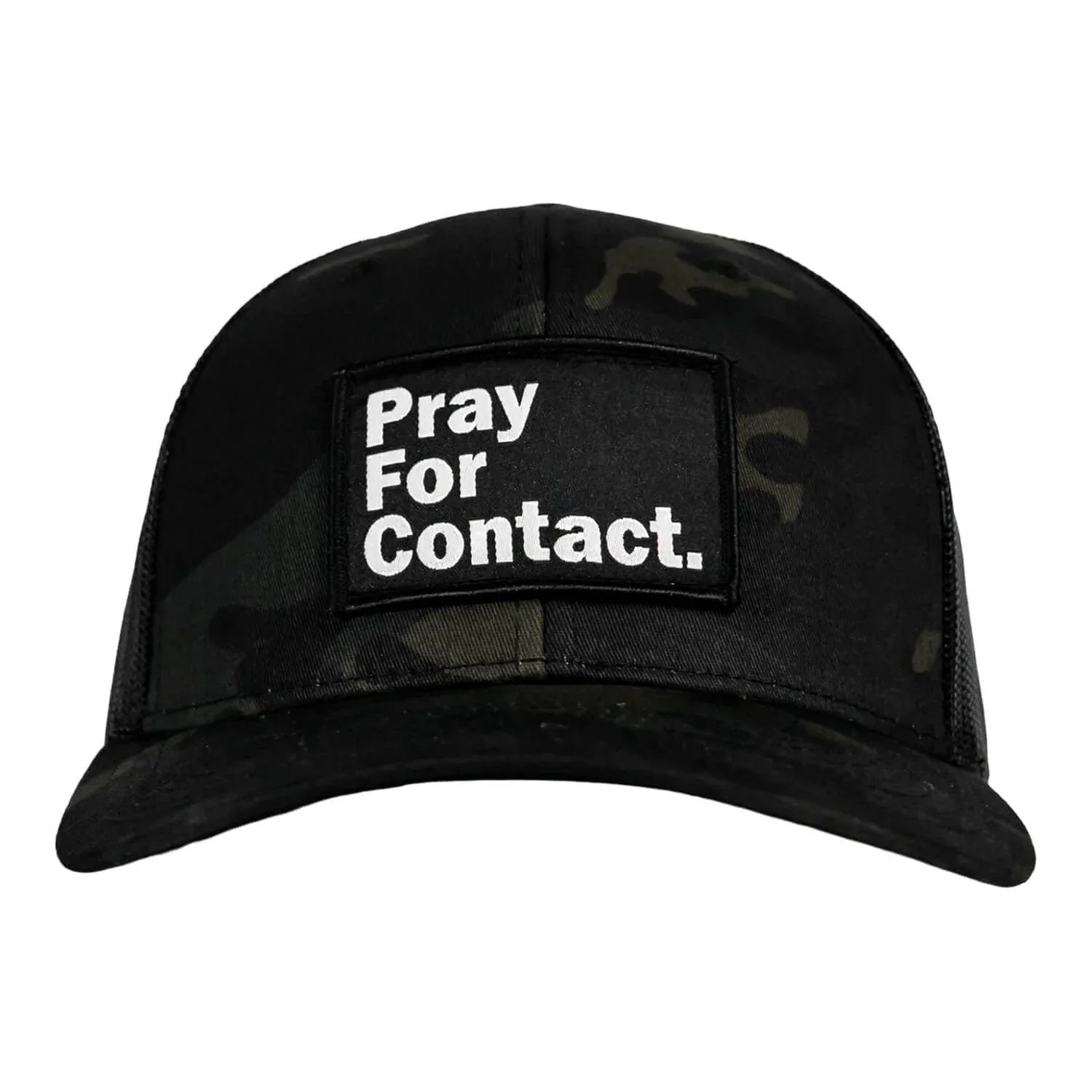 PRAY FOR CONTACT Patch Snapback HAT - Combat Iron Apparel Co.