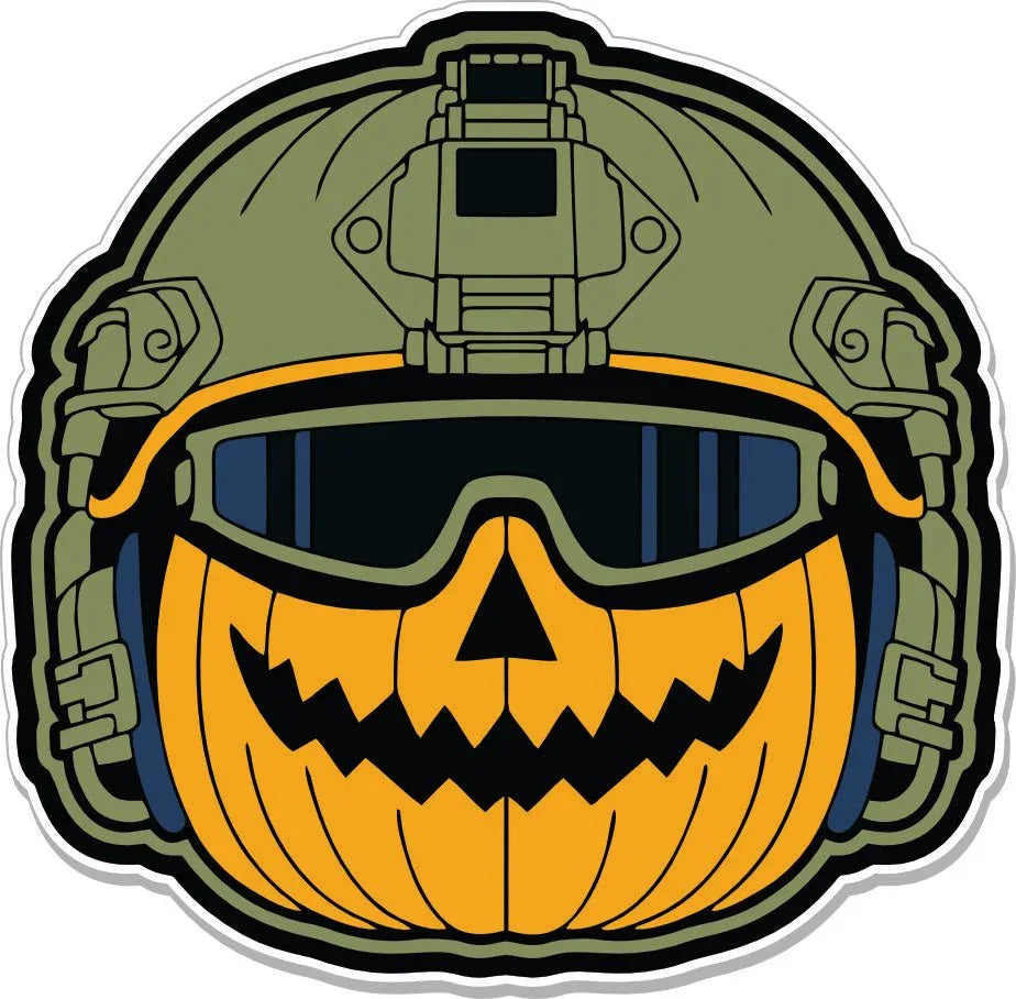 STICKER - Jack - Pumpkin Helmet - 3" Sticker