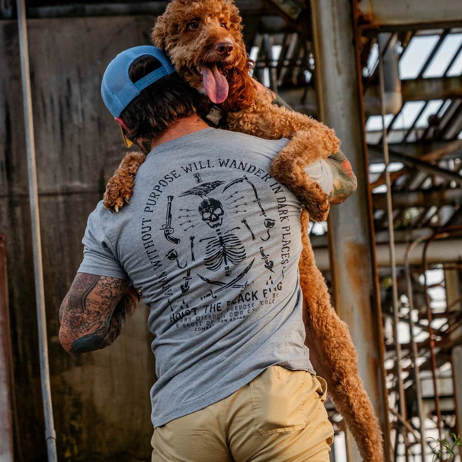 Hoist the Black Flag Skull & Bones Men's T-Shirt - Combat Iron Apparel Co.