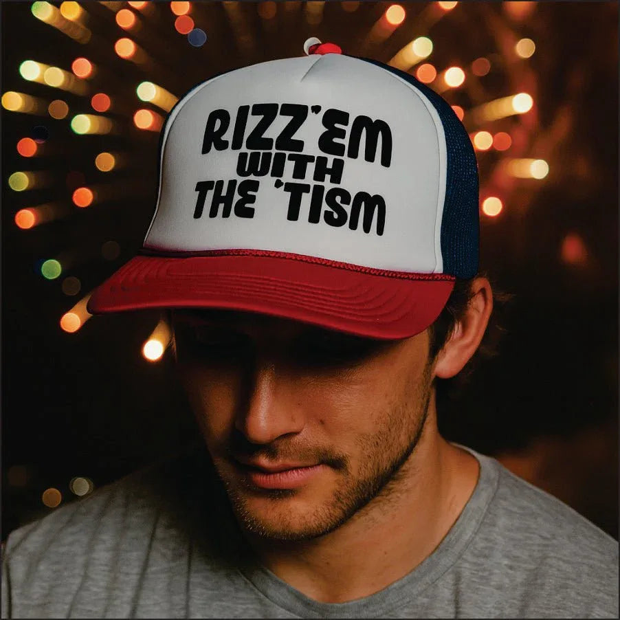 Rizz'Em With The 'Tism - Adjustable foam trucker hat