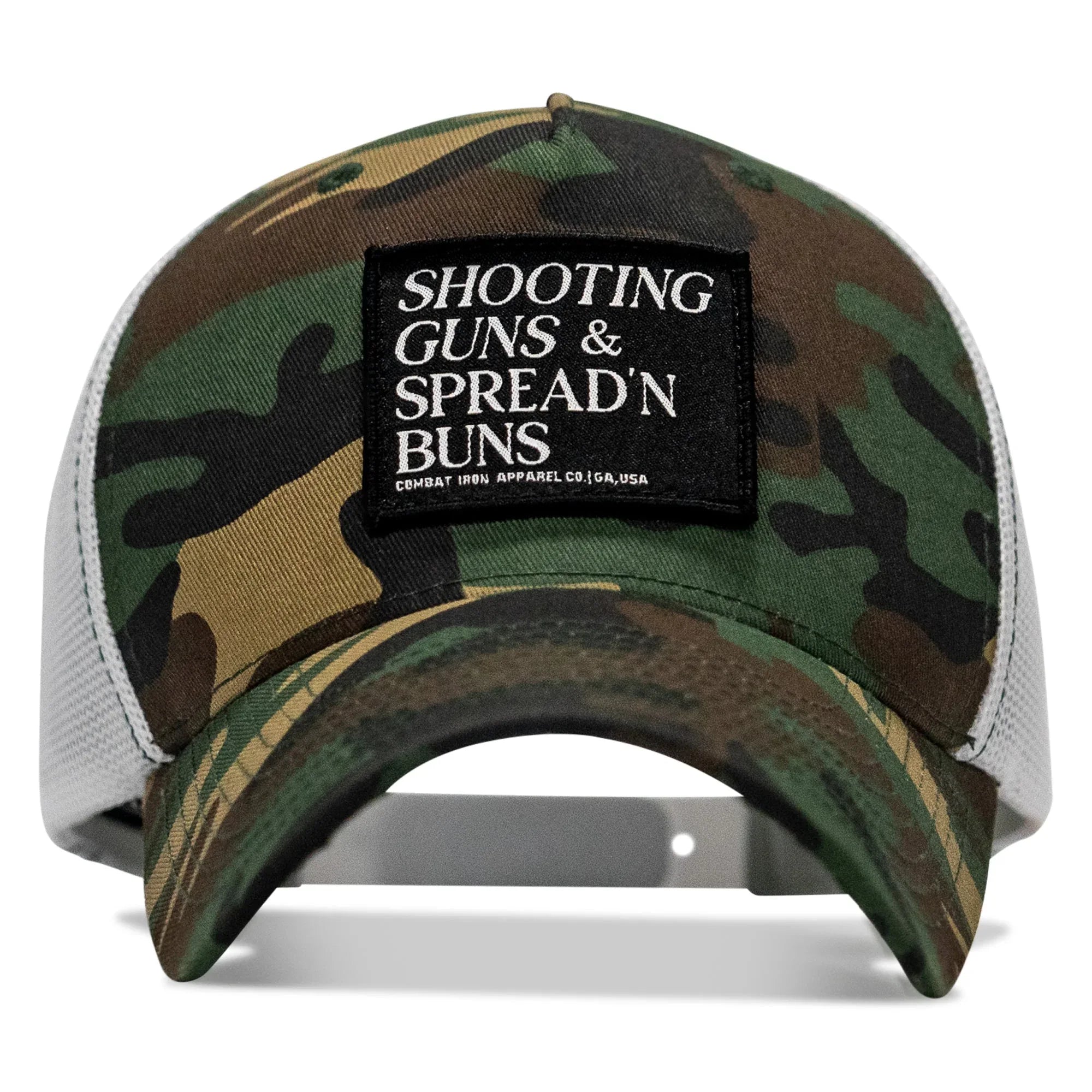 Shooting Guns & Spread'n Buns Patch Snapback Hat - Combat Iron Apparel Co.