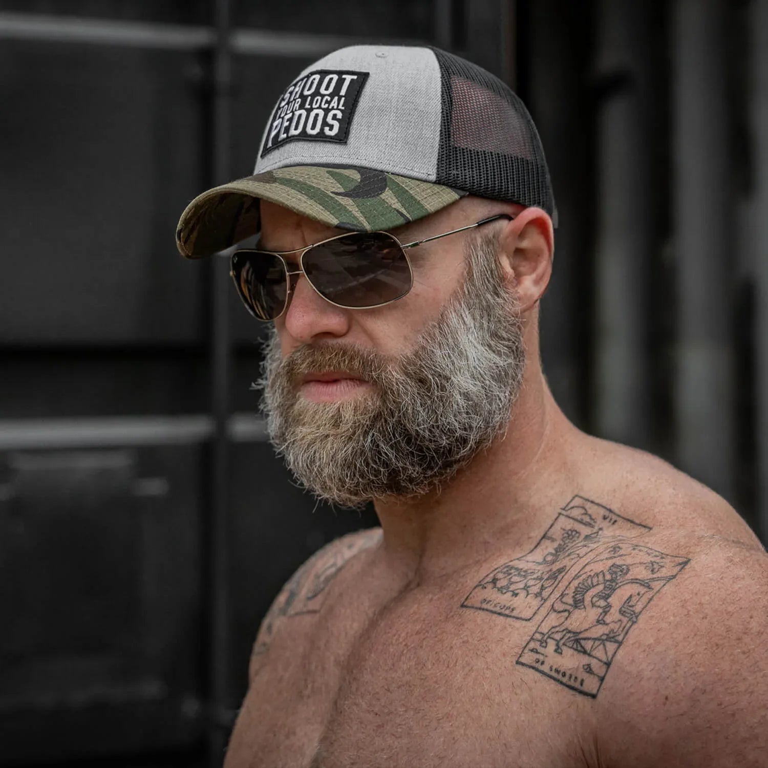 Shoot Your Local Pedos Patch Snapback - Combat Iron Apparel Co.