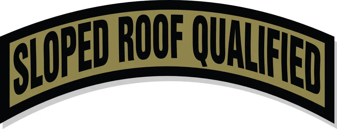 STICKER - Sloped Roof Qualified - 3.75" - Tab Style