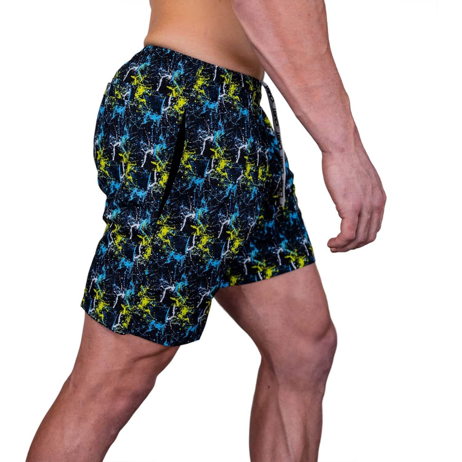 Men's Performance Training Shorts V3 | 5.5" Inseam | Neon Splatter - Combat Iron Apparel Co.